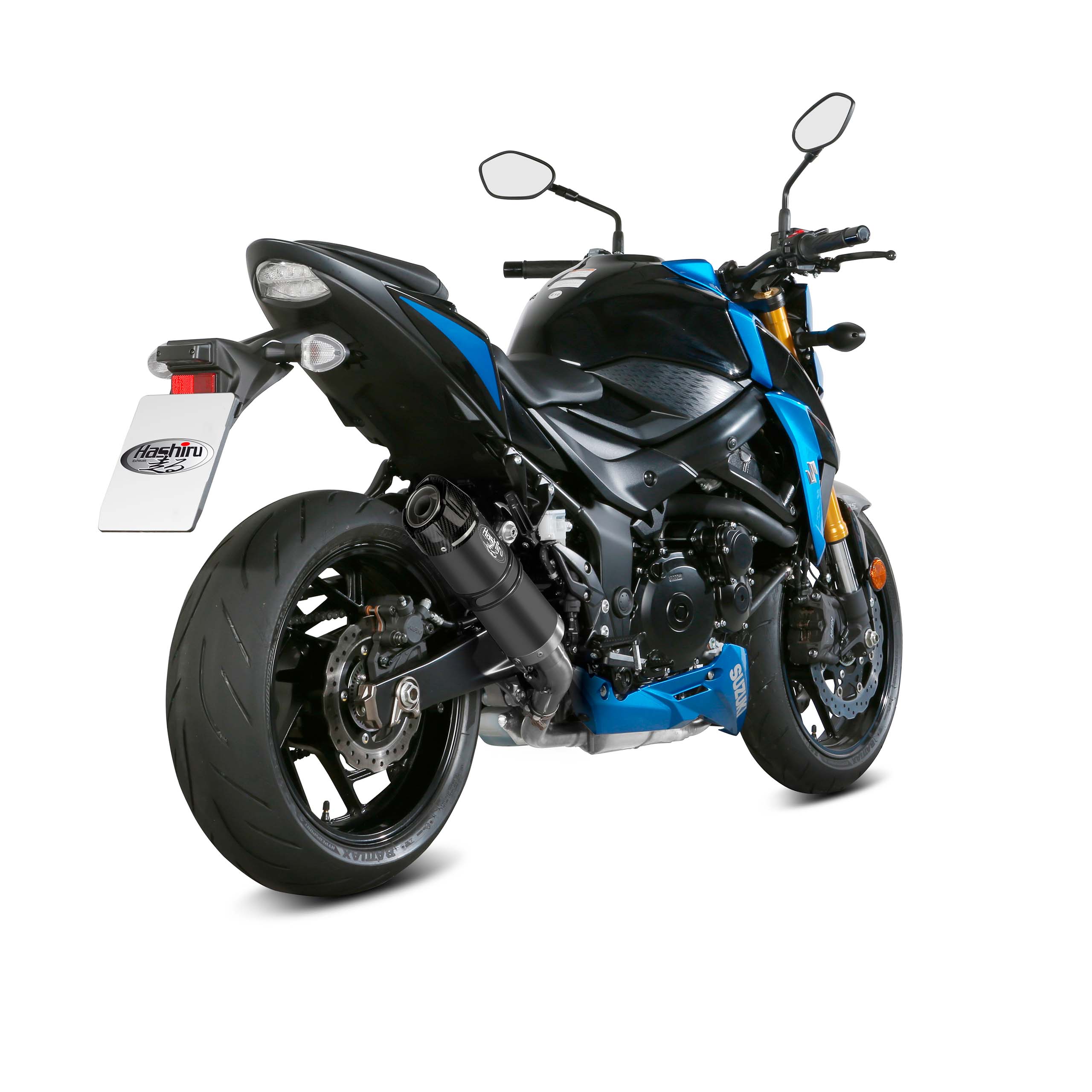 Hashiru Auspuff ST06 schwarz/carbon für Suzuki GSX-S 750 - Motorradteile & Ersatzteile - Auspuff