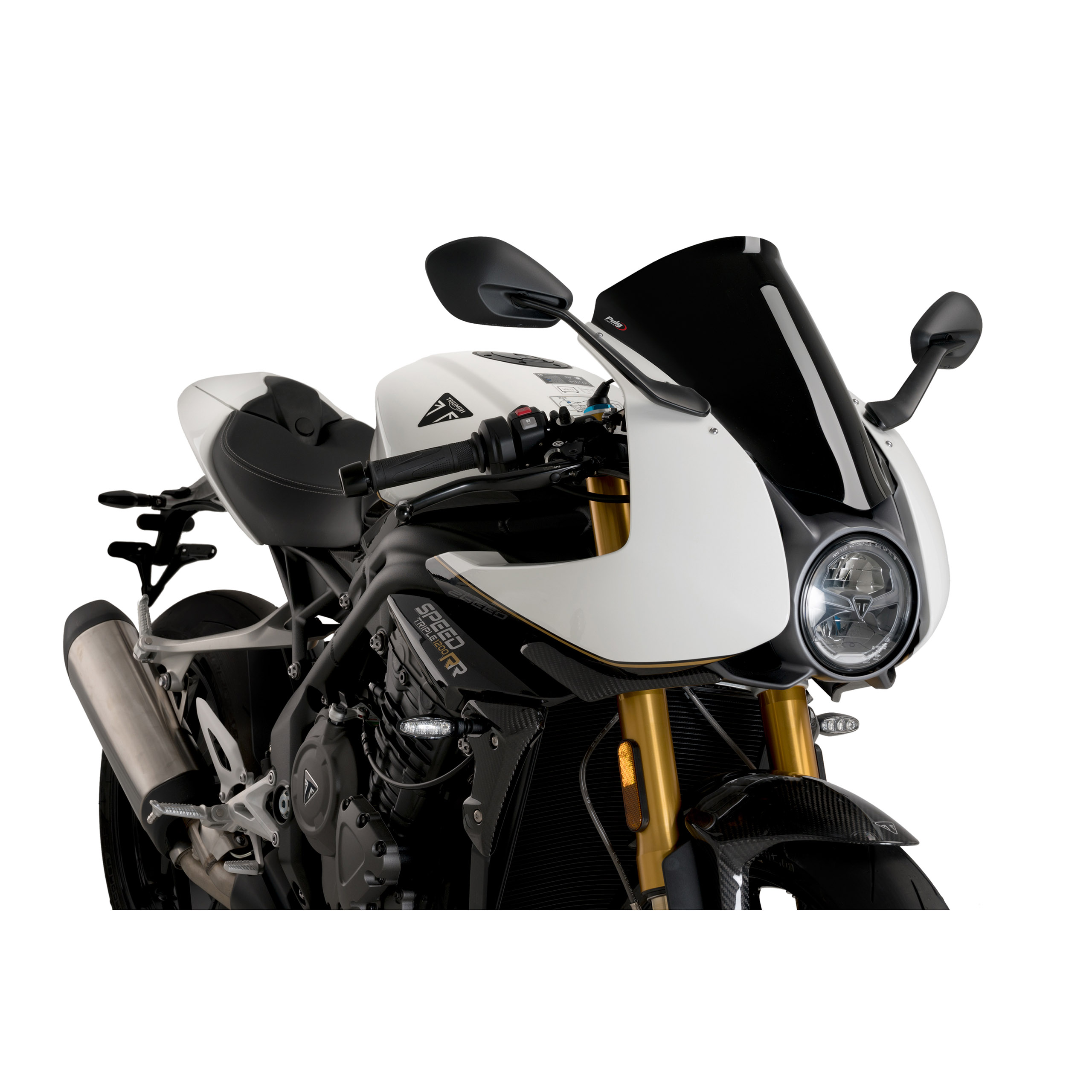 Puig Verkleidungsscheibe R-Racer schwarz für Triumph Speed Triple - Motorradteile & Ersatzteile - Verkleidungen & Abdeckungen