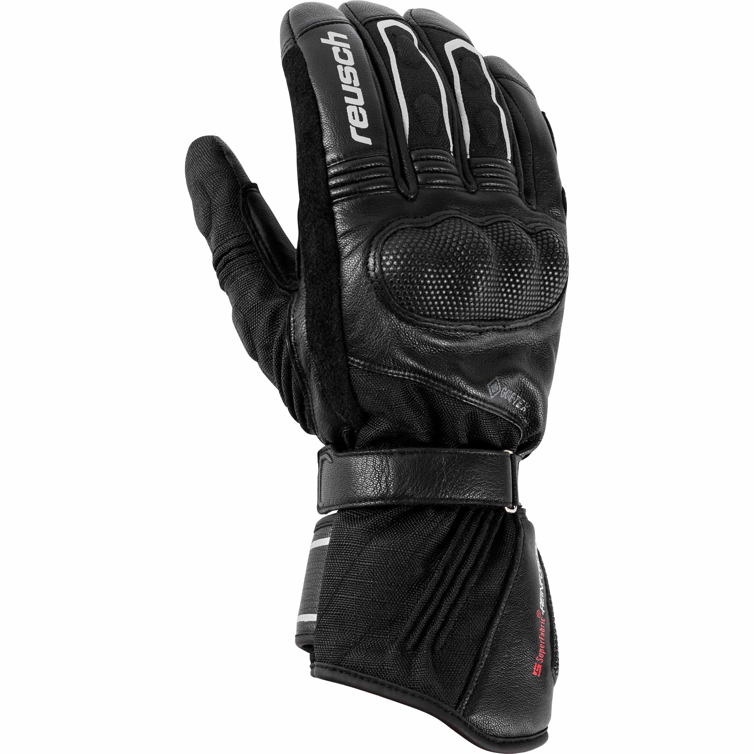 Reusch-Driftice Gore-Tex Leder/Textilhandschuh lang schwarz-3115131006001