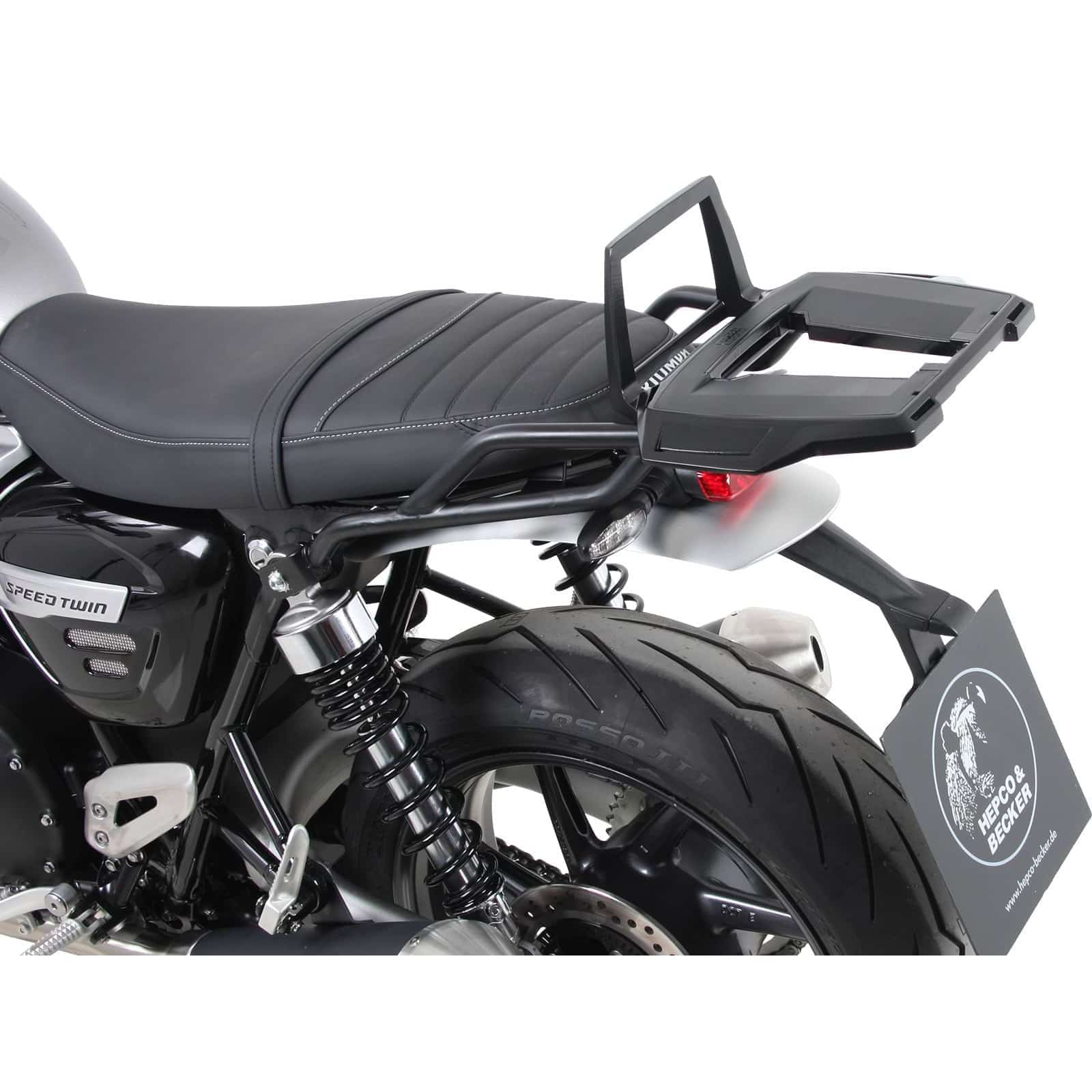 Hepco & Becker Gepäckbrücke Alurack schwarz für Speed Twin 1200 /RS 2022- - Motorradzubehör - Motorradgepäck