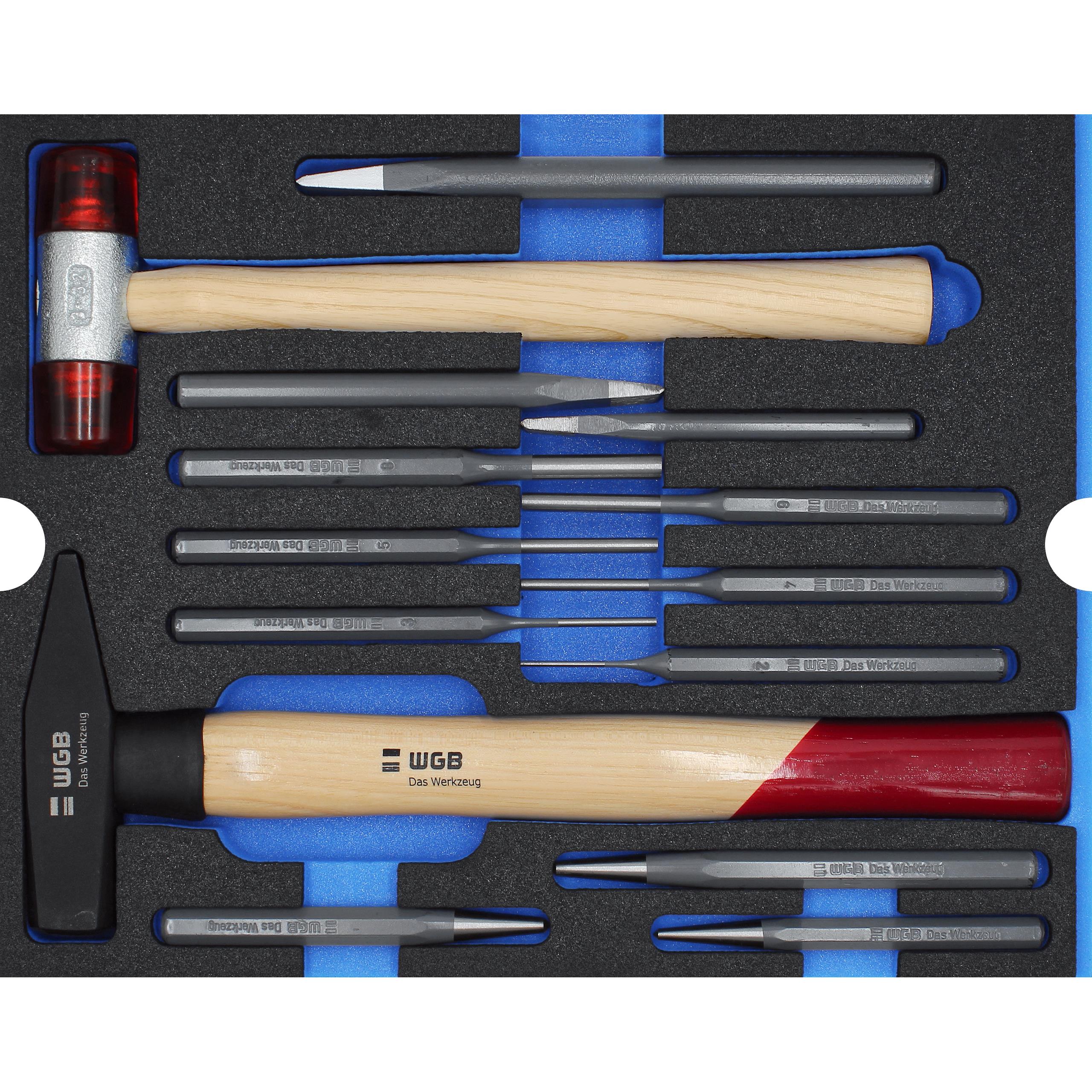 WGB-MES blau Hammer/Meißel/Durchtreiber 14-teilig-5732021163011060