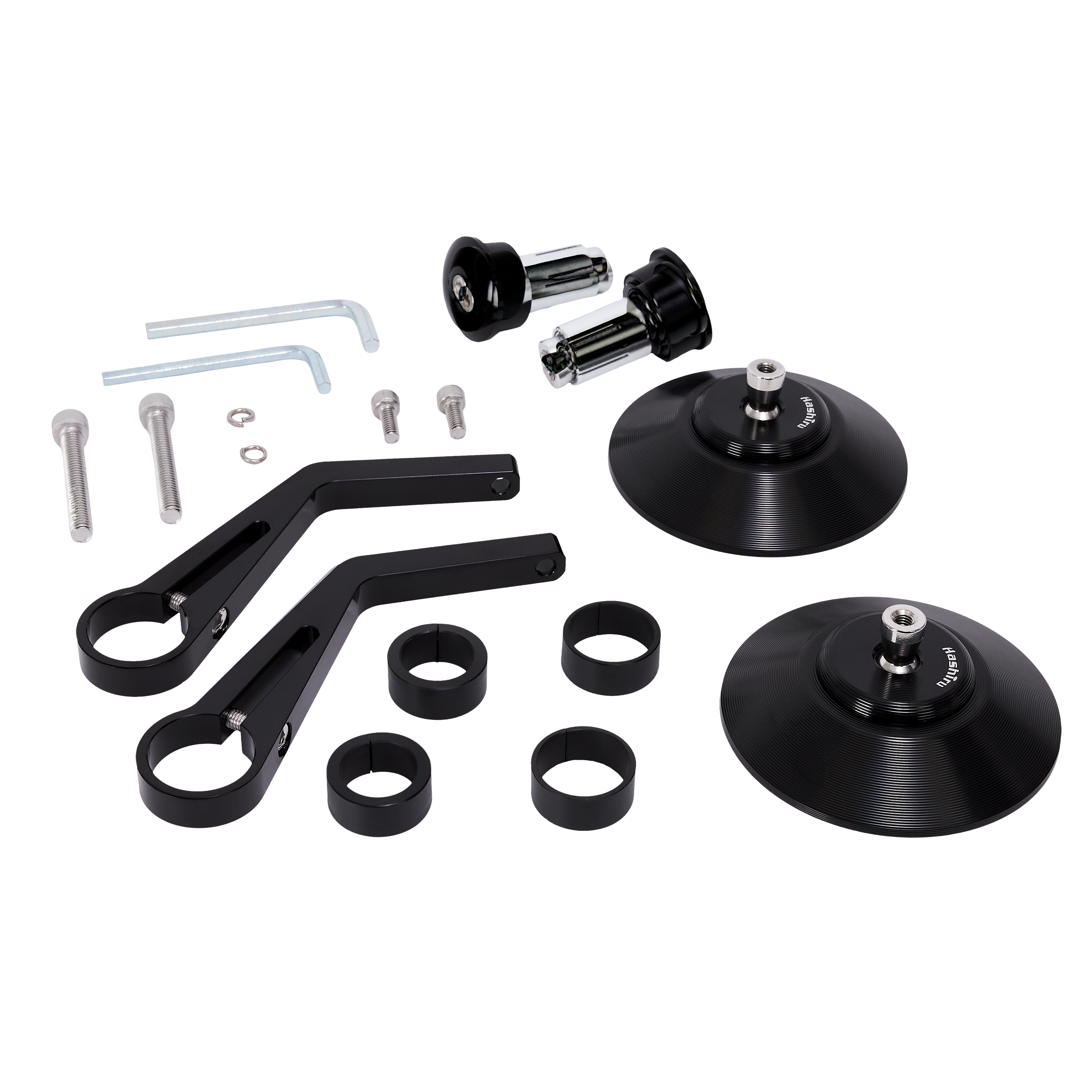 Hashiru-Lenkerendenspiegelpaar Glide rund CNC 13-18mm+22-30mm-0001343112000000