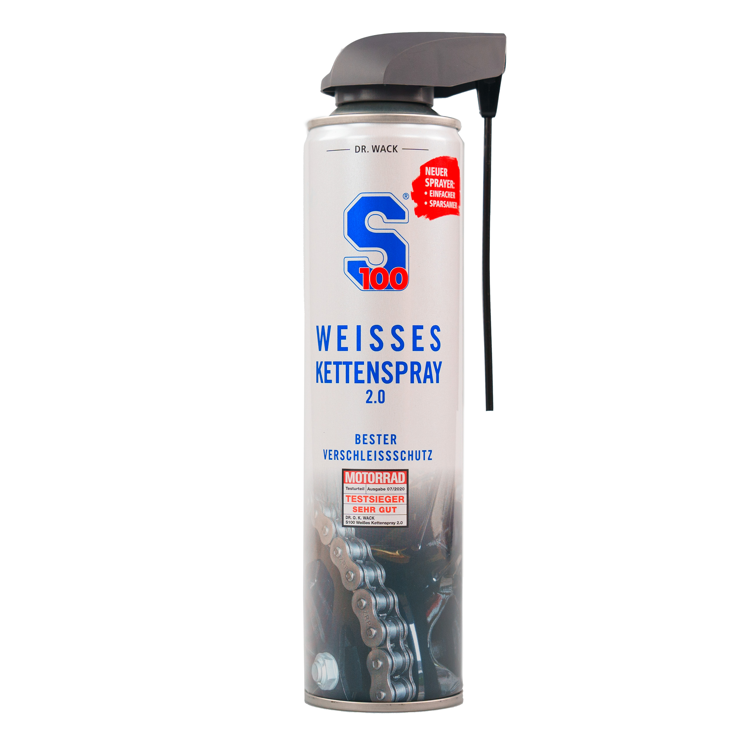 S100 Weißes Kettenspray 2.0 400 ml - Motorradzubehör - Öle & Schmiermittel