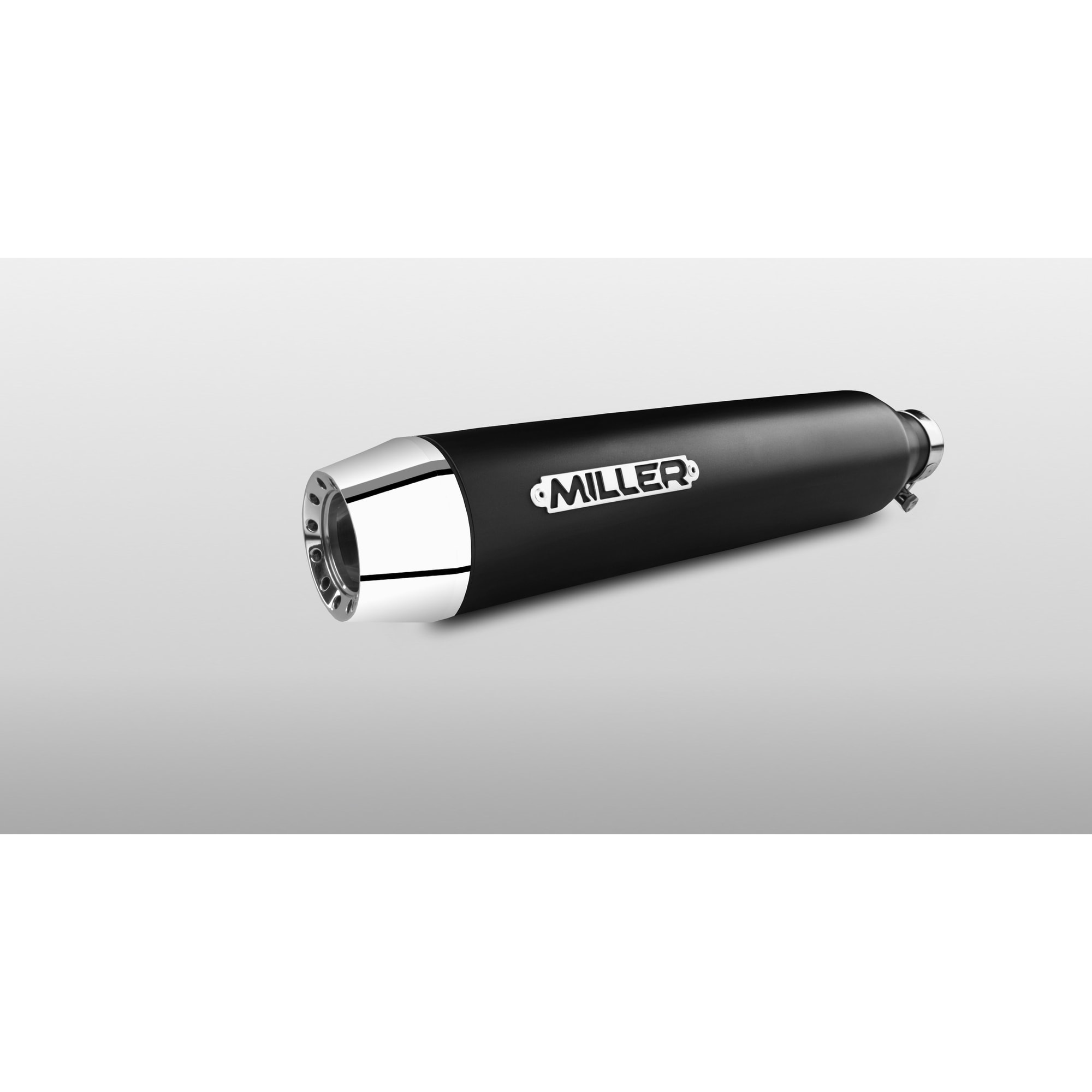 Miller Exhaust Auspuff Paar Tapered schwarz/poliert für Low Rider ST 22-24 - Motorradteile & Ersatzteile - Auspuff