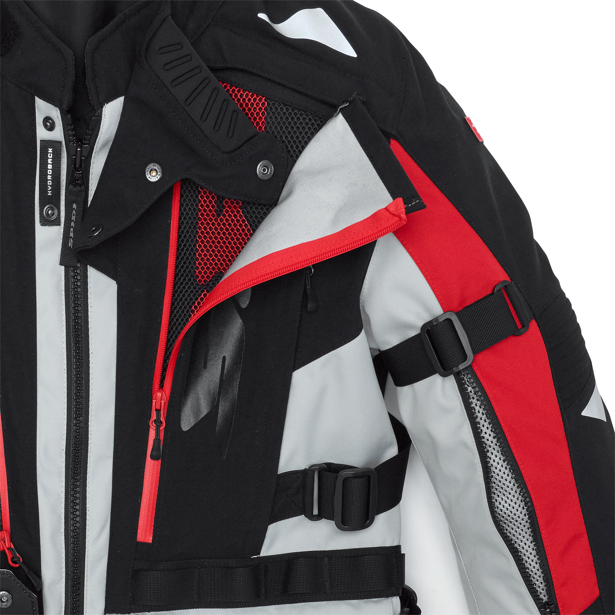 SPIDI-Allroad H2Out Textiljacke grau/rot XL-2016381999002011