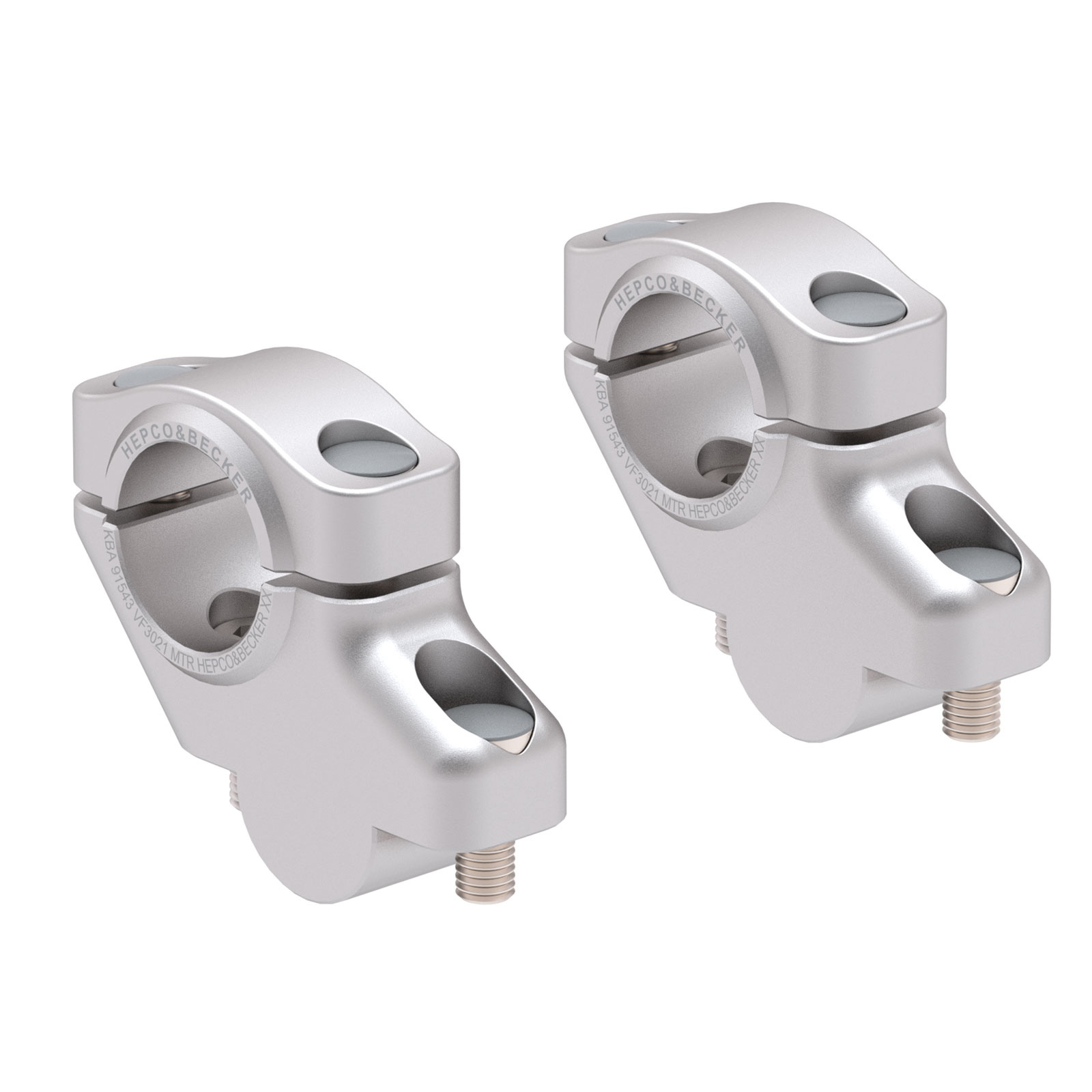 Hepco & Becker Lenkerverlegung 30/21mm silber für MT-09 Tracer 2015-2017 - Motorradteile & Ersatzteile - Lenker, Griffe & Hebel