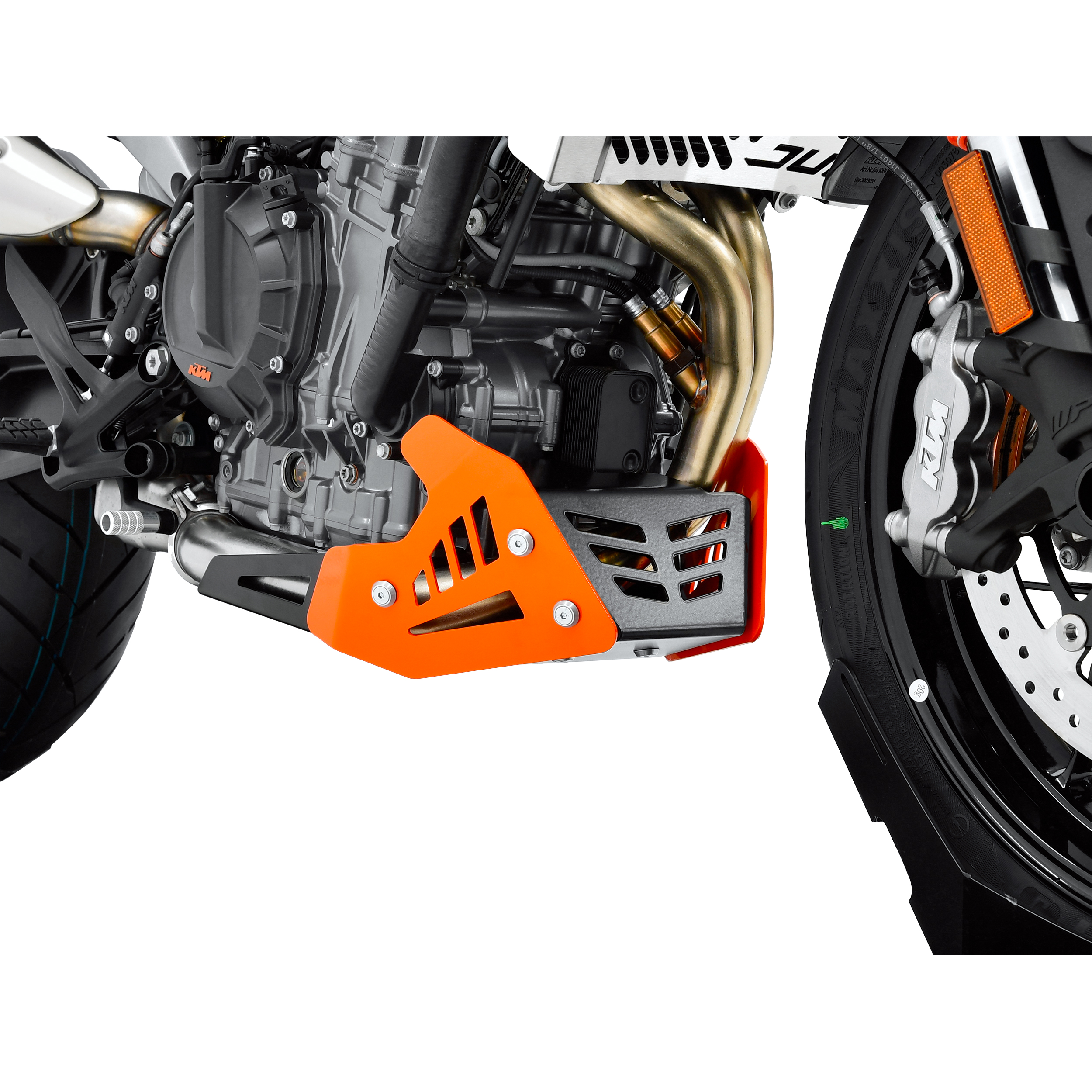 Zieger Motorschutz Alu orange/schwarz für KTM Duke 790 - Motorradteile & Ersatzteile - Verkleidungen & Abdeckungen