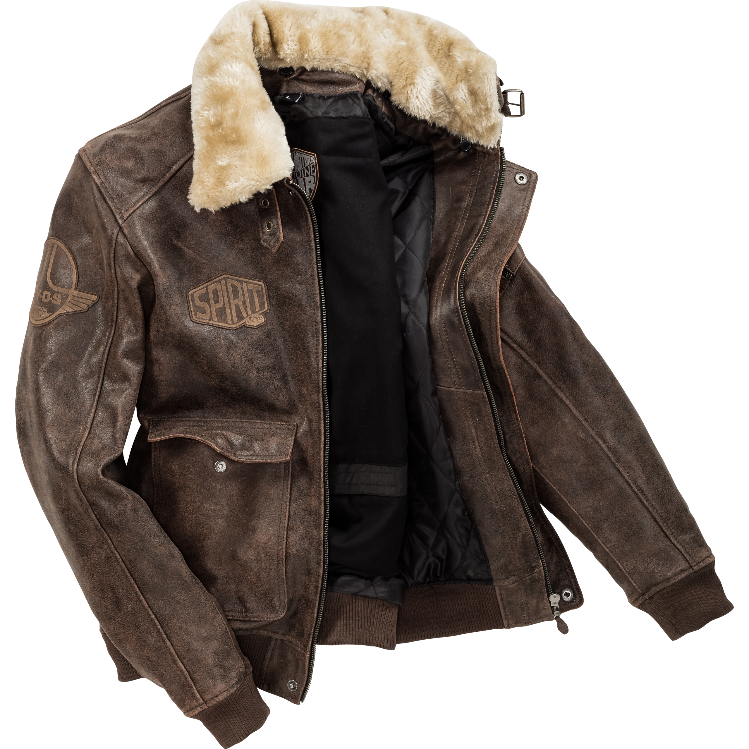 Spirit Motors-Antik Lederjacke 5.0 braun-1005801999006