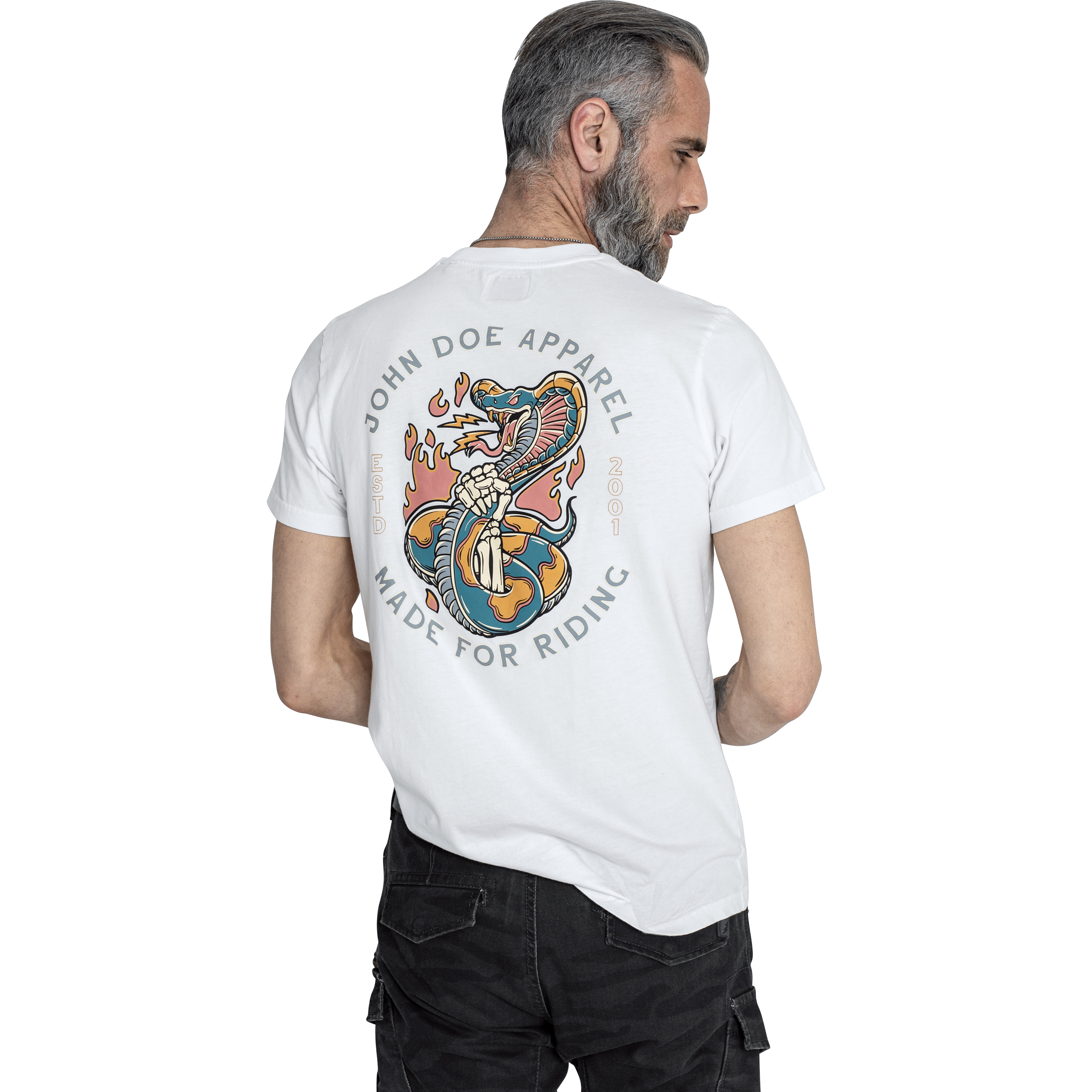 John Doe-T-Shirt Snake II weiß XL-8021221999004011
