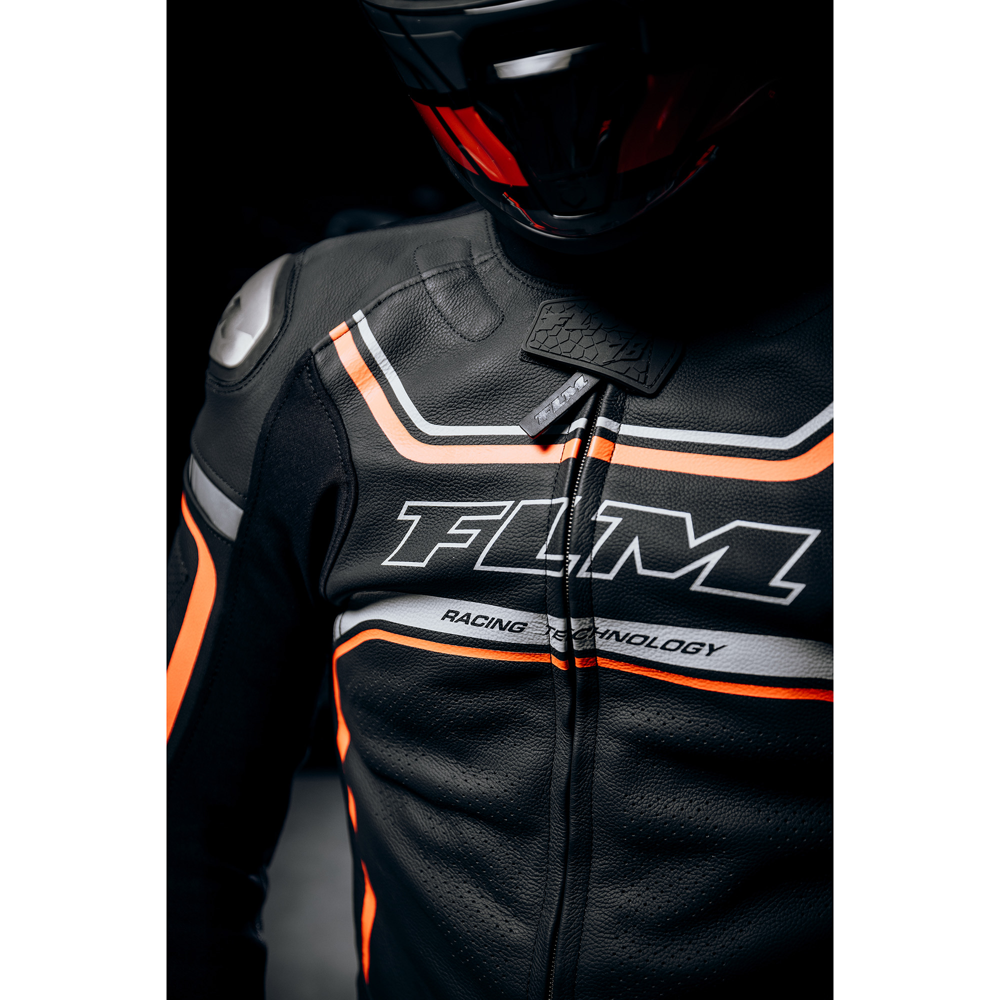 FLM-Le Mans GP Lederkombijacke schwarz/rot 48-1006401999002305