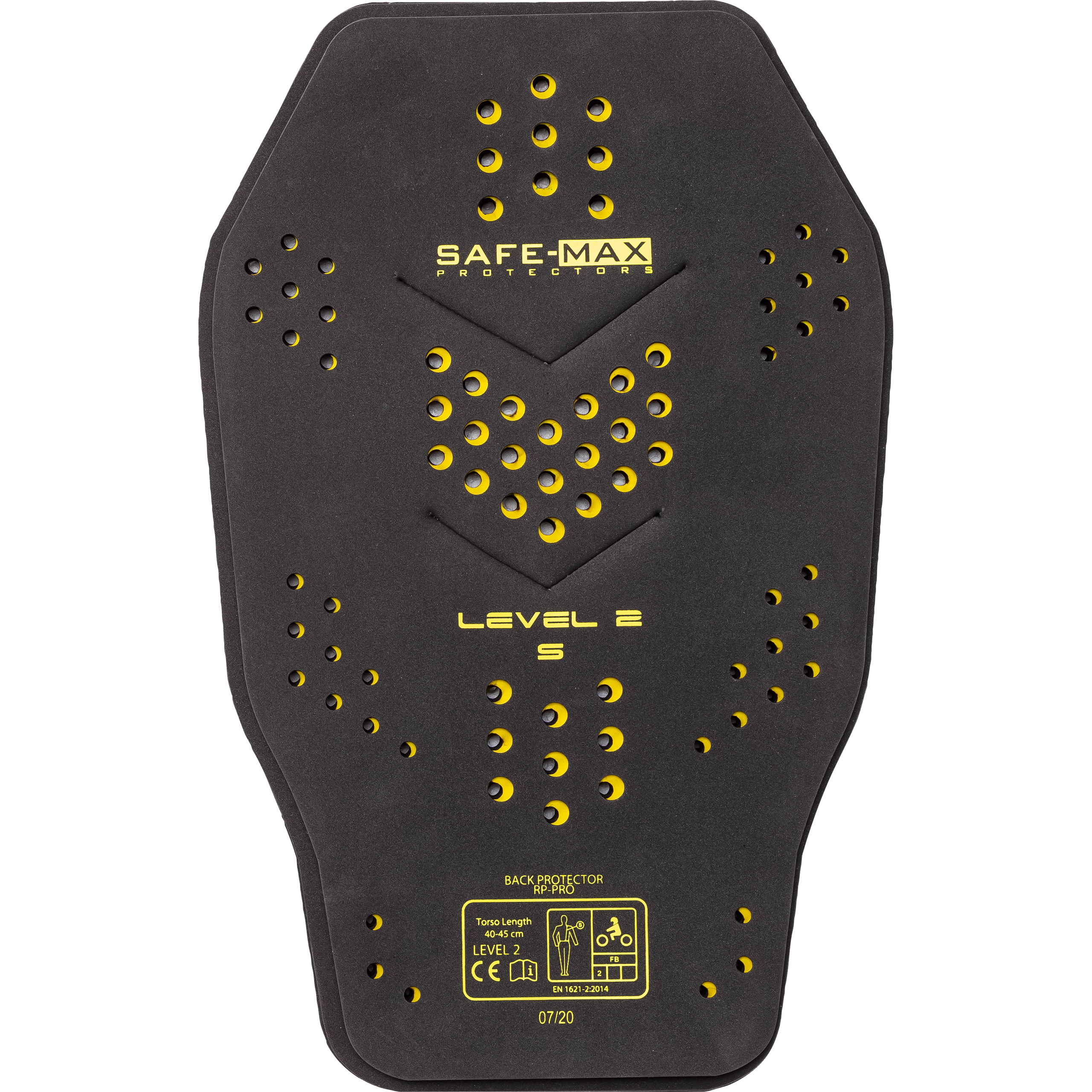 Safe Max Rückenprotektor RP-Pro Comfort 8.0 schwarz/gelb S - Motorradbekleidung - Protektoren & Sicherheit