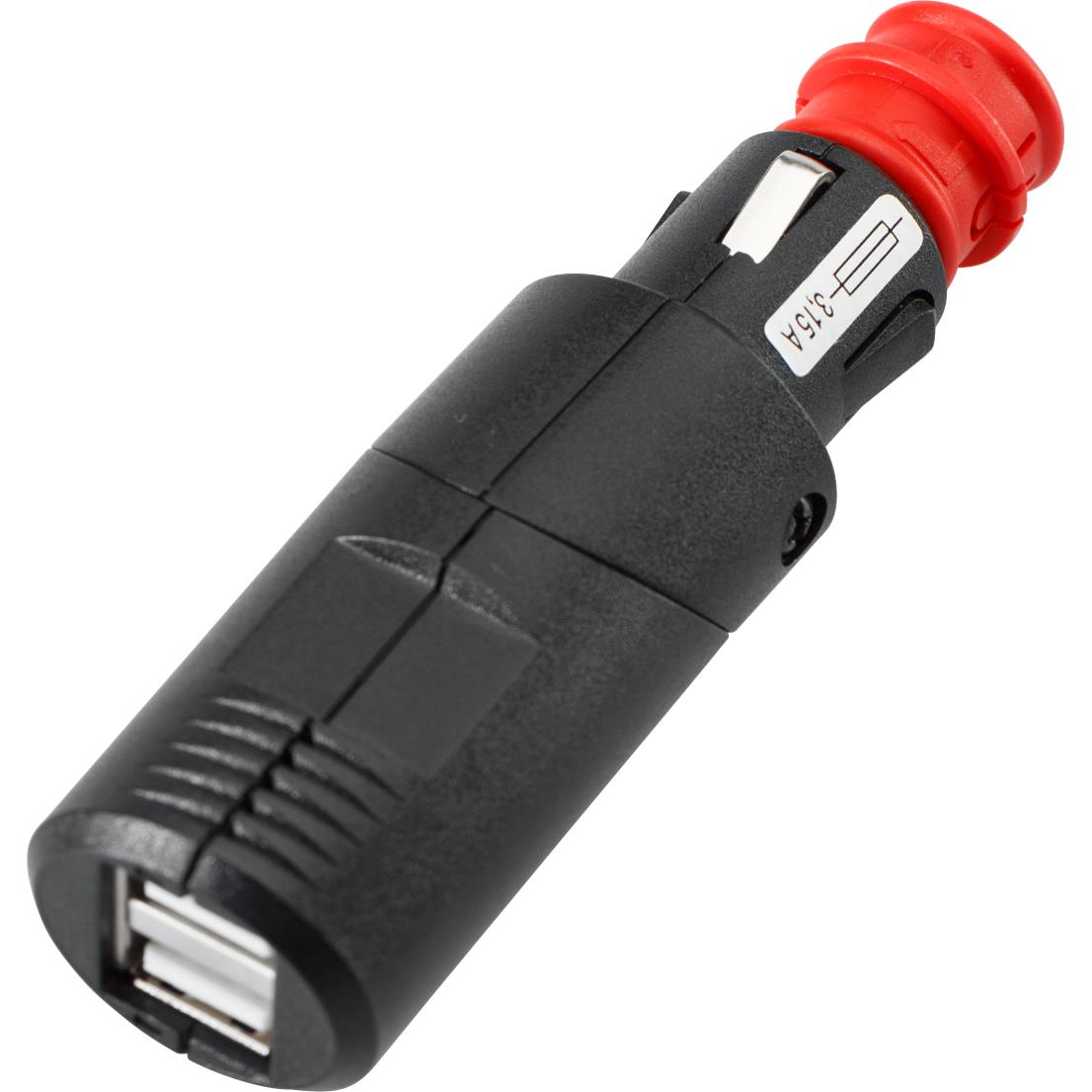 SW-MOTECH-Doppel USB Winkeladapter verdrehbar für DIN/ZIG Steckdosen-5698681023000540