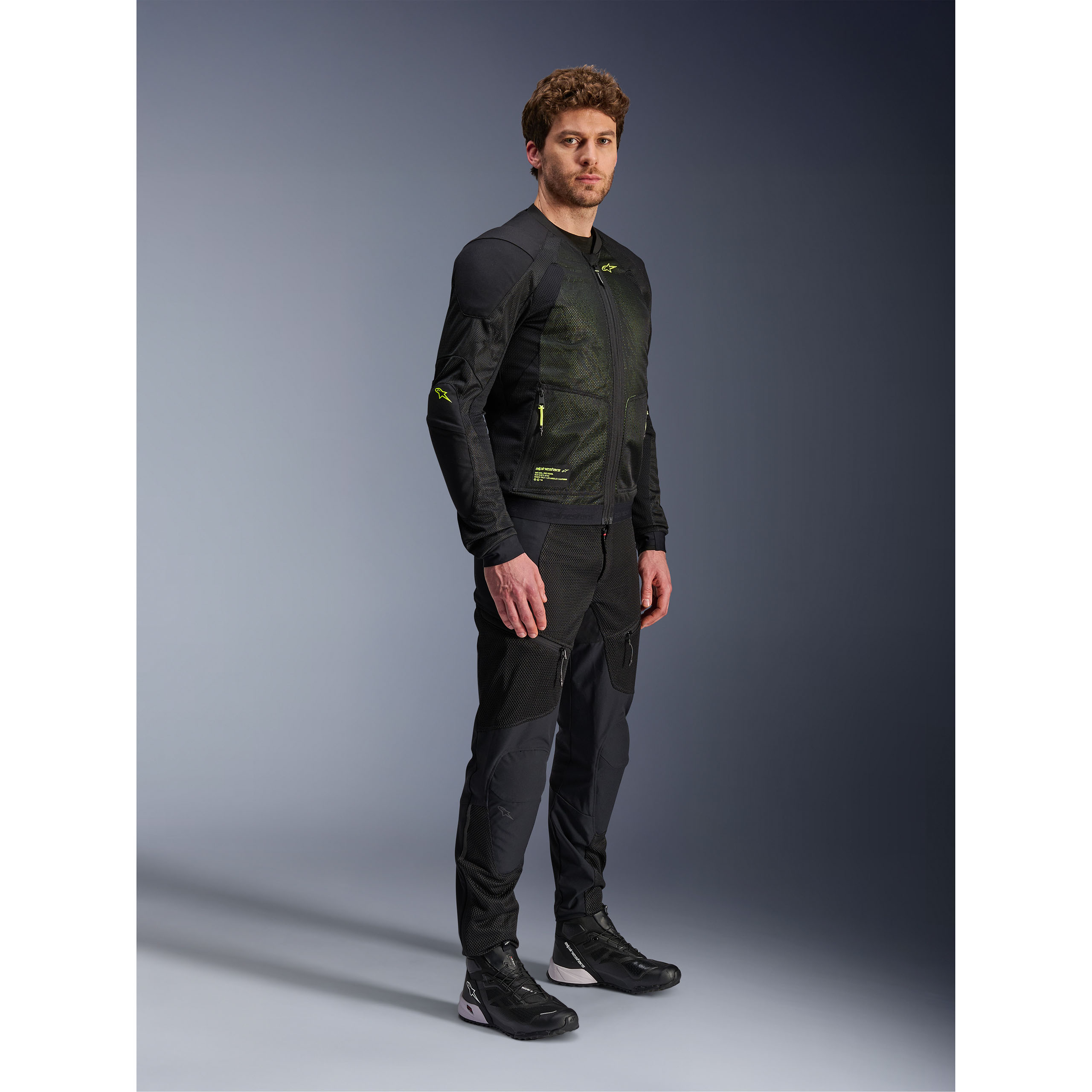 Alpinestars-Troop-Air Jacke schwarz/fluo gelb XXL-0002137999046012