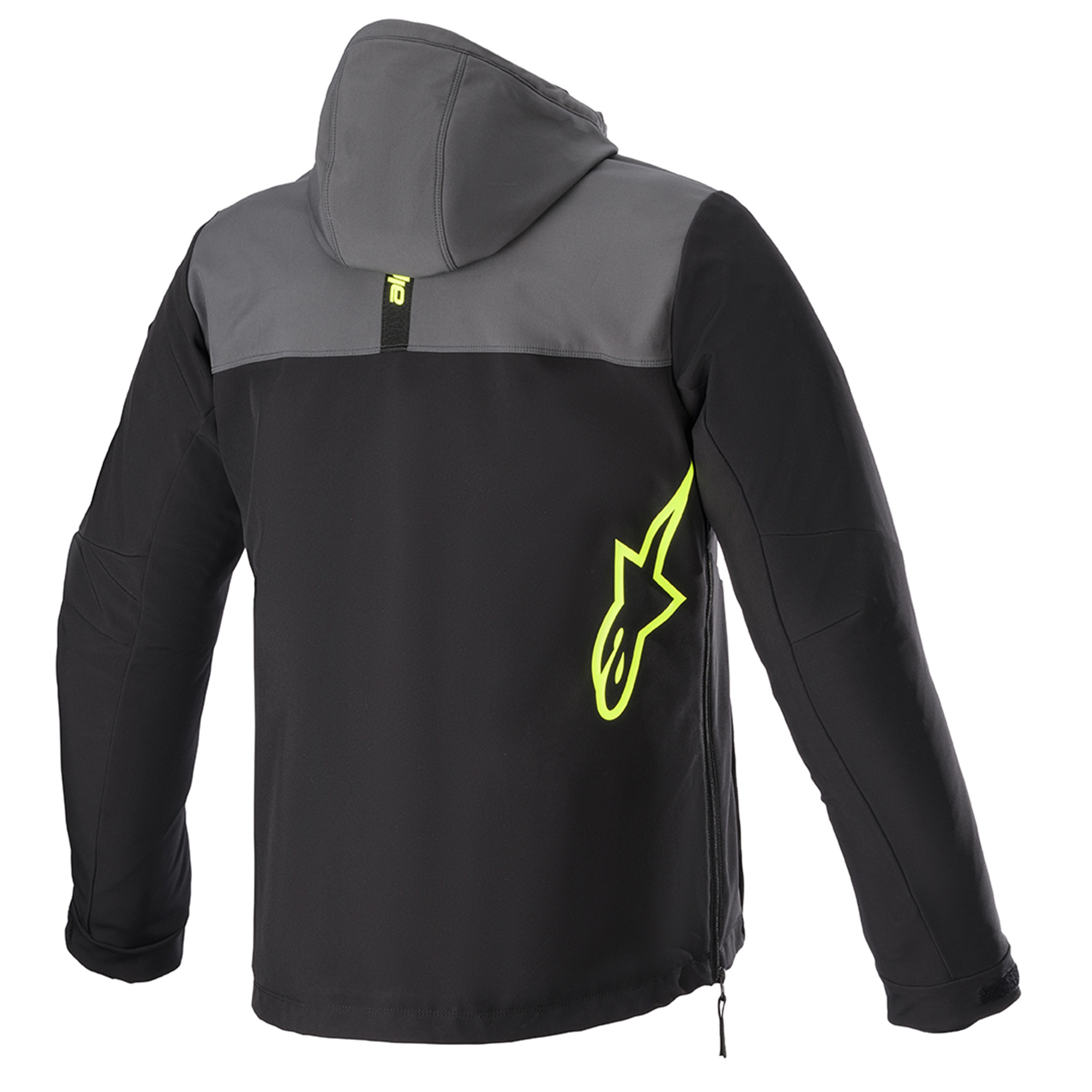 Alpinestars-Sherpa Hoodie tar gray/black/yellow fluo-2019391999118