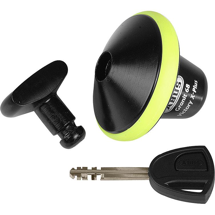 ABUS Bremsscheibenschloss Granit Victory X-Plus 68 halb gelb - Motorradzubehör - Diebstahlschutz - Farbe: Neutral