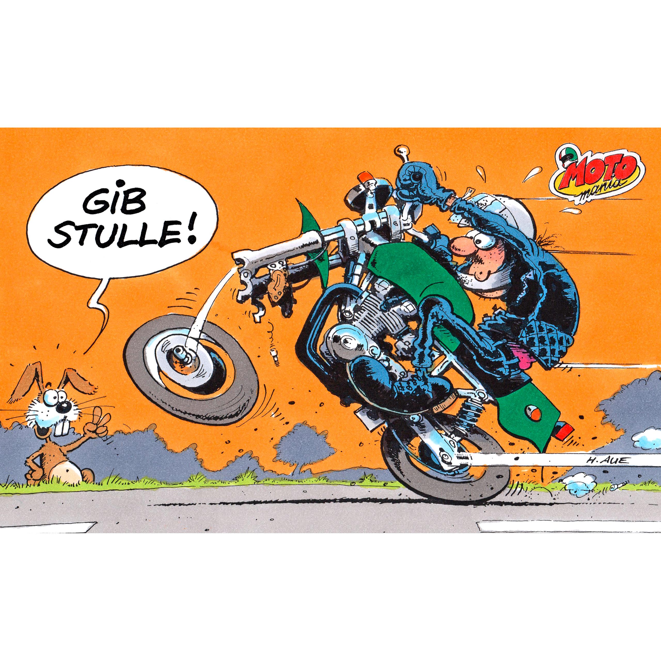 Motomania Frühstücksbrett "Gib Stulle" - Motorradzubehör - Geschenkideen