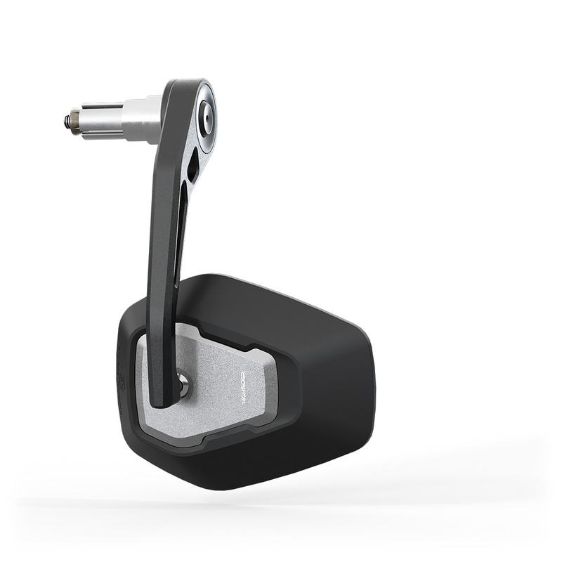 HIGHSIDER pro Lenkerendenspiegel für 12-22mm Esagano-RS EVO schwarz/silber - Motorradteile & Ersatzteile - Motorradspiegel