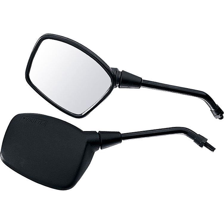 Hashiru Lenkerspiegel M10x1,25R ST14 eckig schwarz links - Motorradteile & Ersatzteile - Motorradspiegel