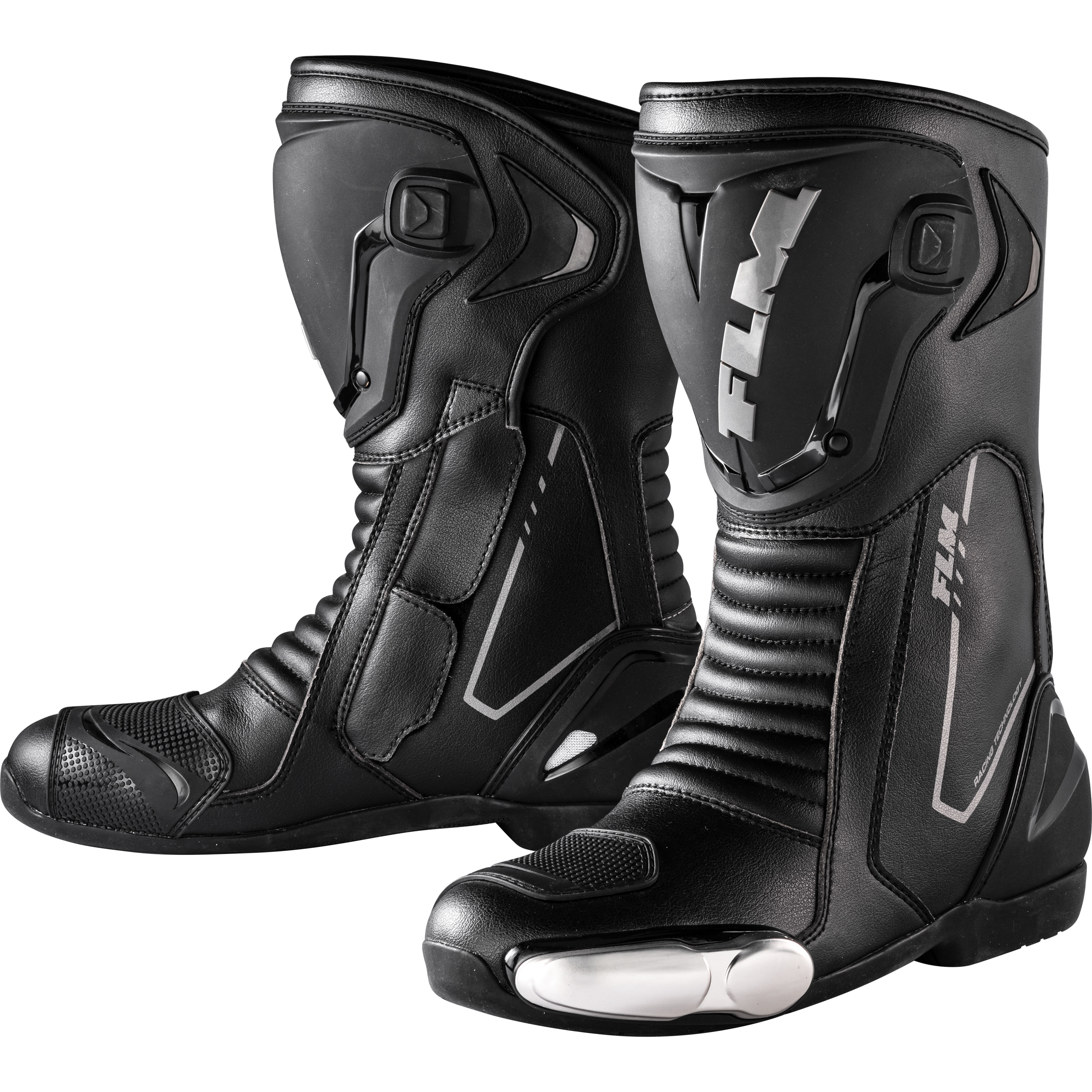 FLM-Brooklands Motorradstiefel lang schwarz 47-3006471999001747