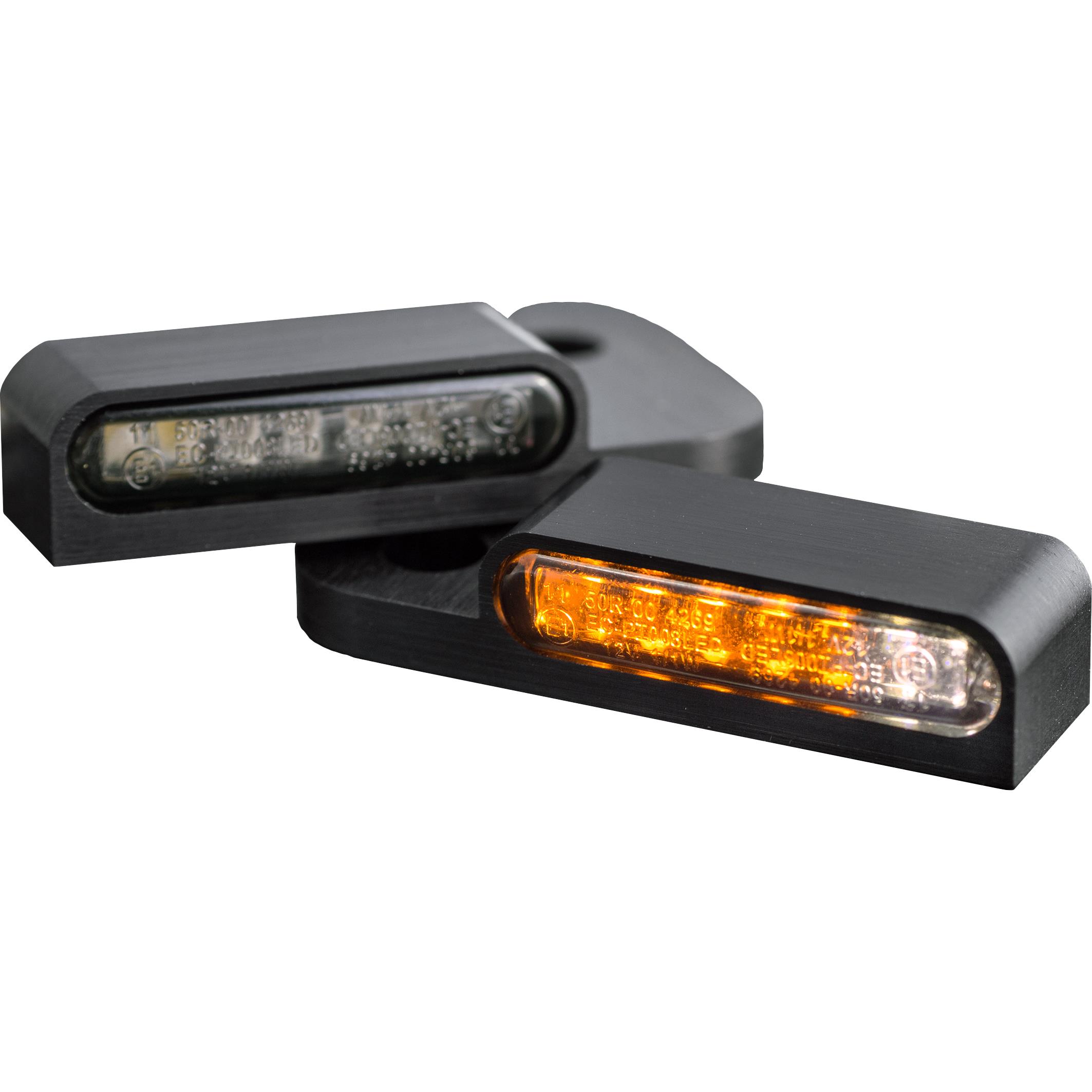 HeinzBikes LED Alu Blinker/Positionspaar für Touring Zug 96-08 schwarz - Motorradteile & Ersatzteile - Beleuchtung
