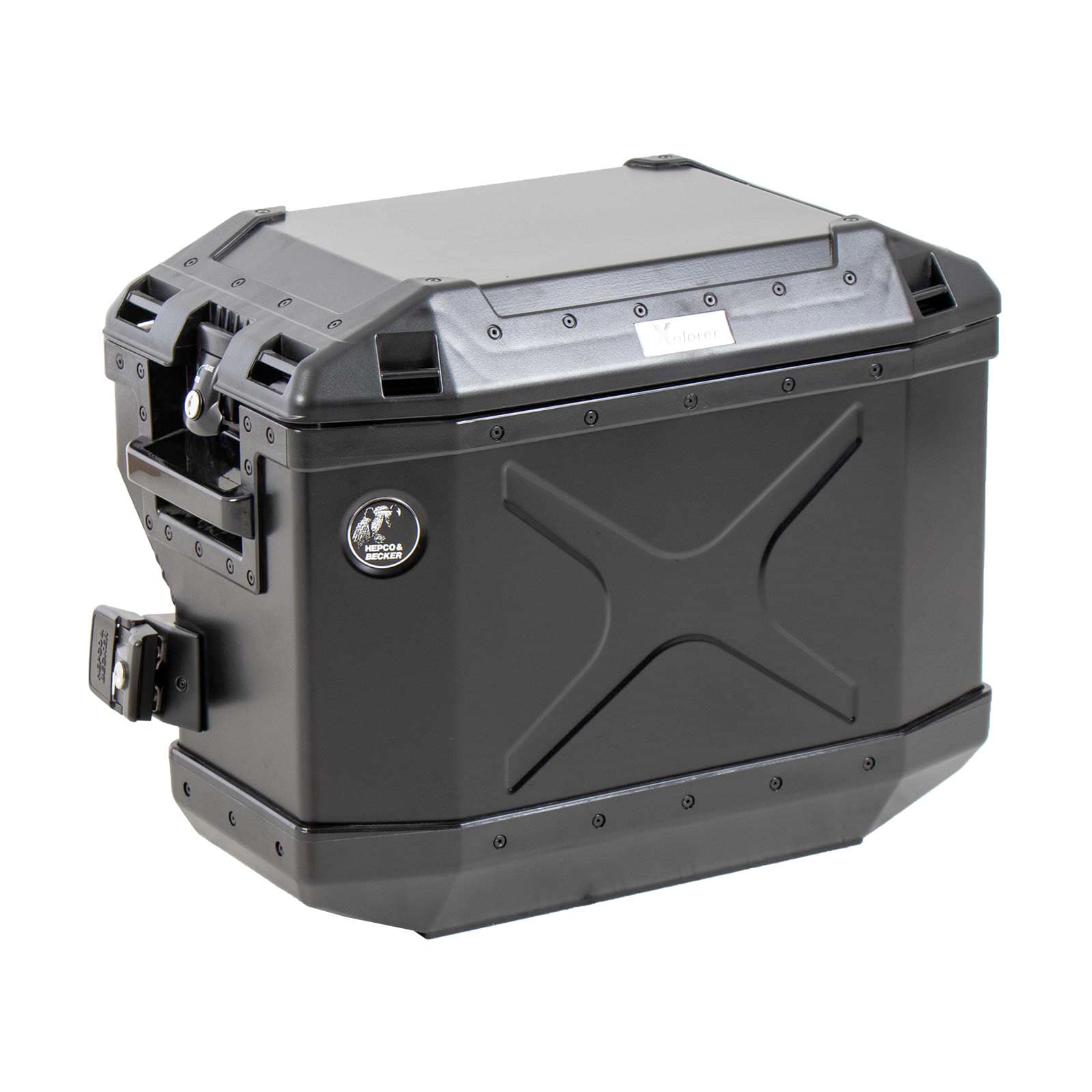 Hepco & Becker single case Xplorer cutout alu 37 black right