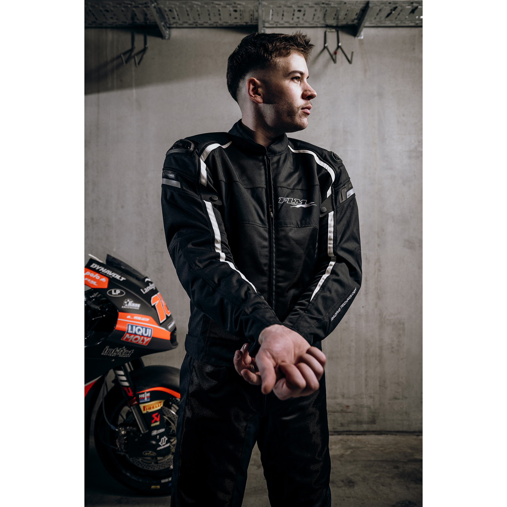 FLM-Sports Textil Jacke 1.2 schwarz/weiß-2014221999004