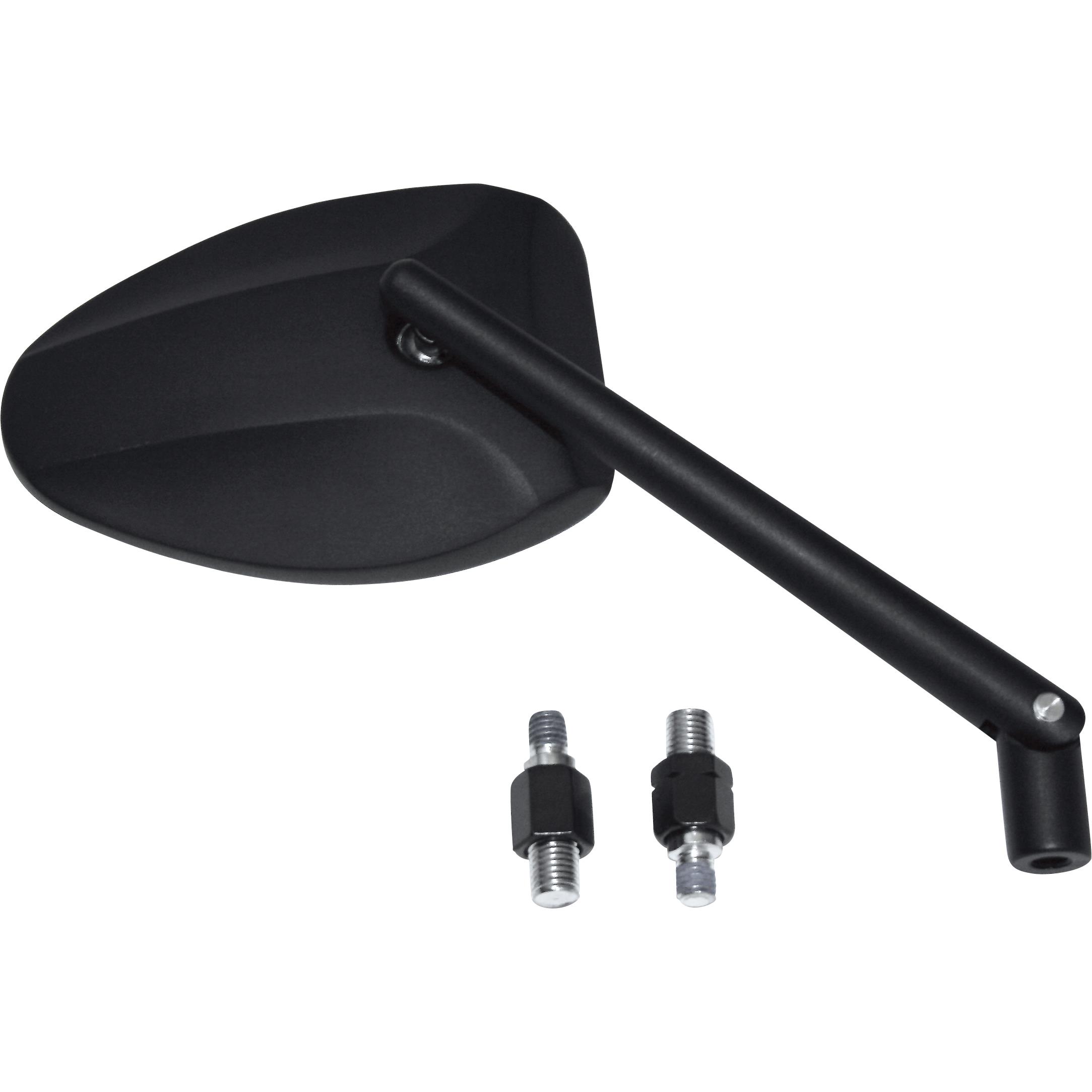Highsider Lenkerspiegel M10x1,25R+L Ferrara 2 Alu schwarz - Motorradteile & Ersatzteile - Motorradspiegel