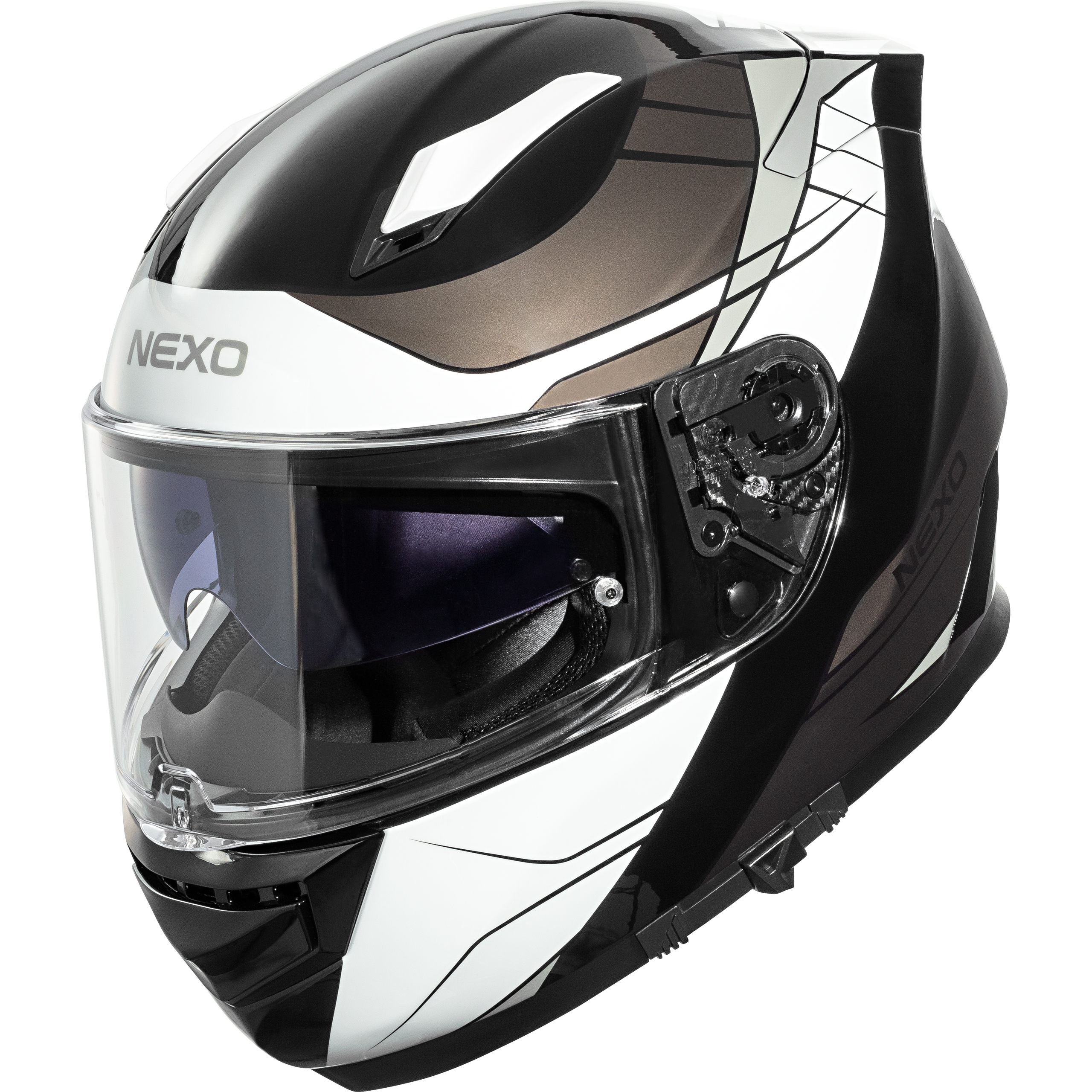 Nexo-Integralhelm Fiberglas Sport III Silber Dekor S-4603691999033008