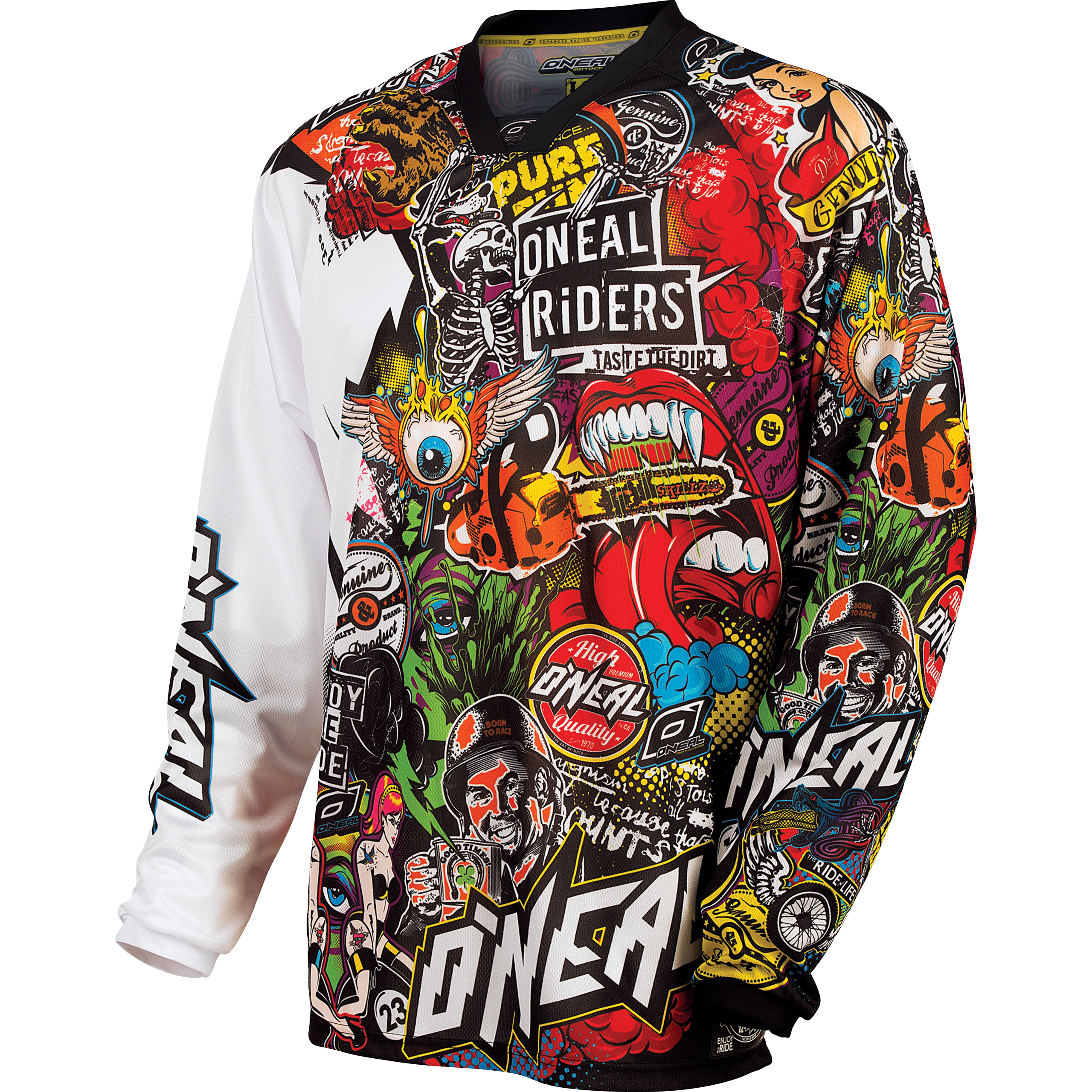 O'Neal Mayhem Crank Jersey schwarz/multi S - Motorradbekleidung - Motorradjacken