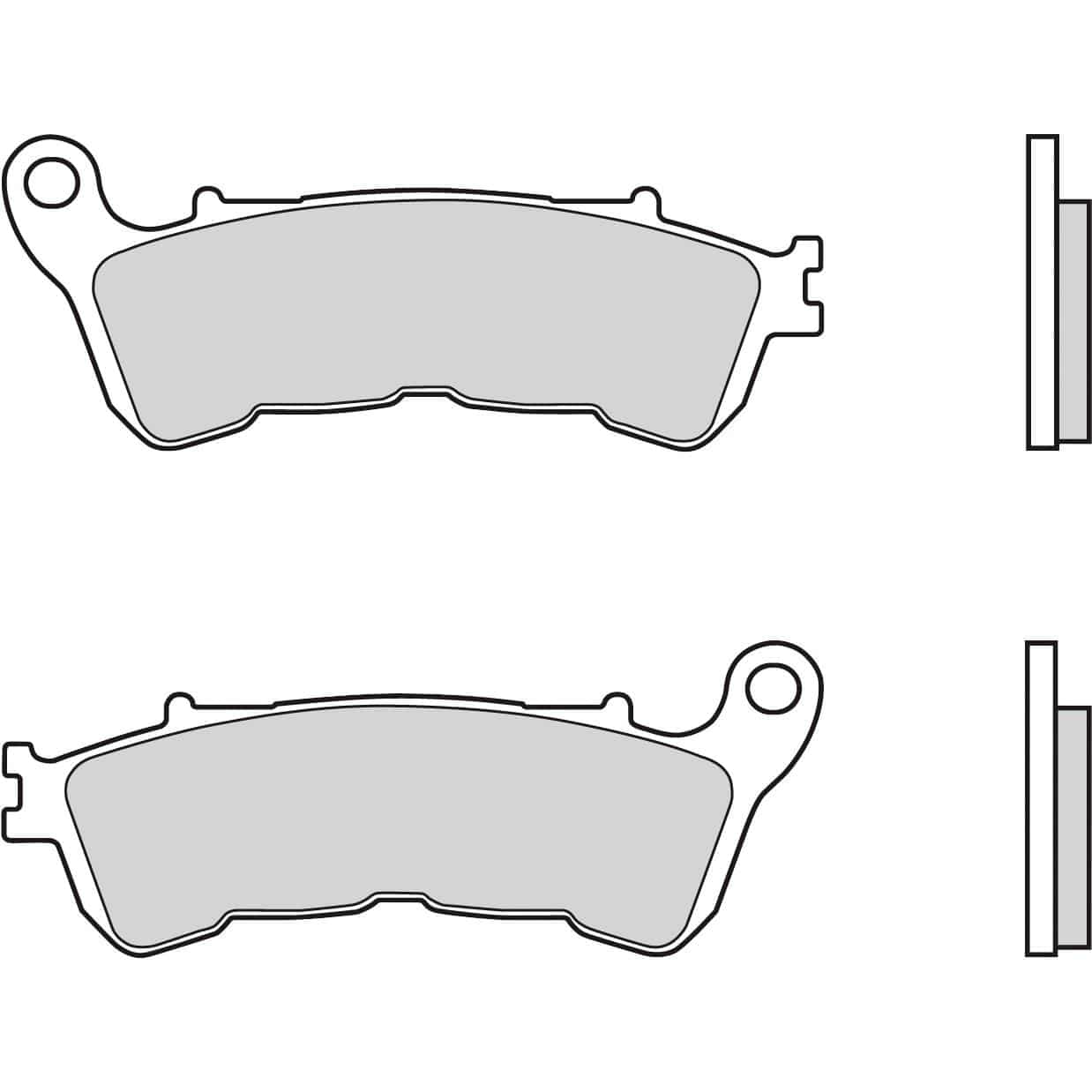 Brembo Bremsbeläge Sintermetall 07HO57.SA vorne 117,6x44,9x8,8mm - Motorradteile & Ersatzteile - Bremsen