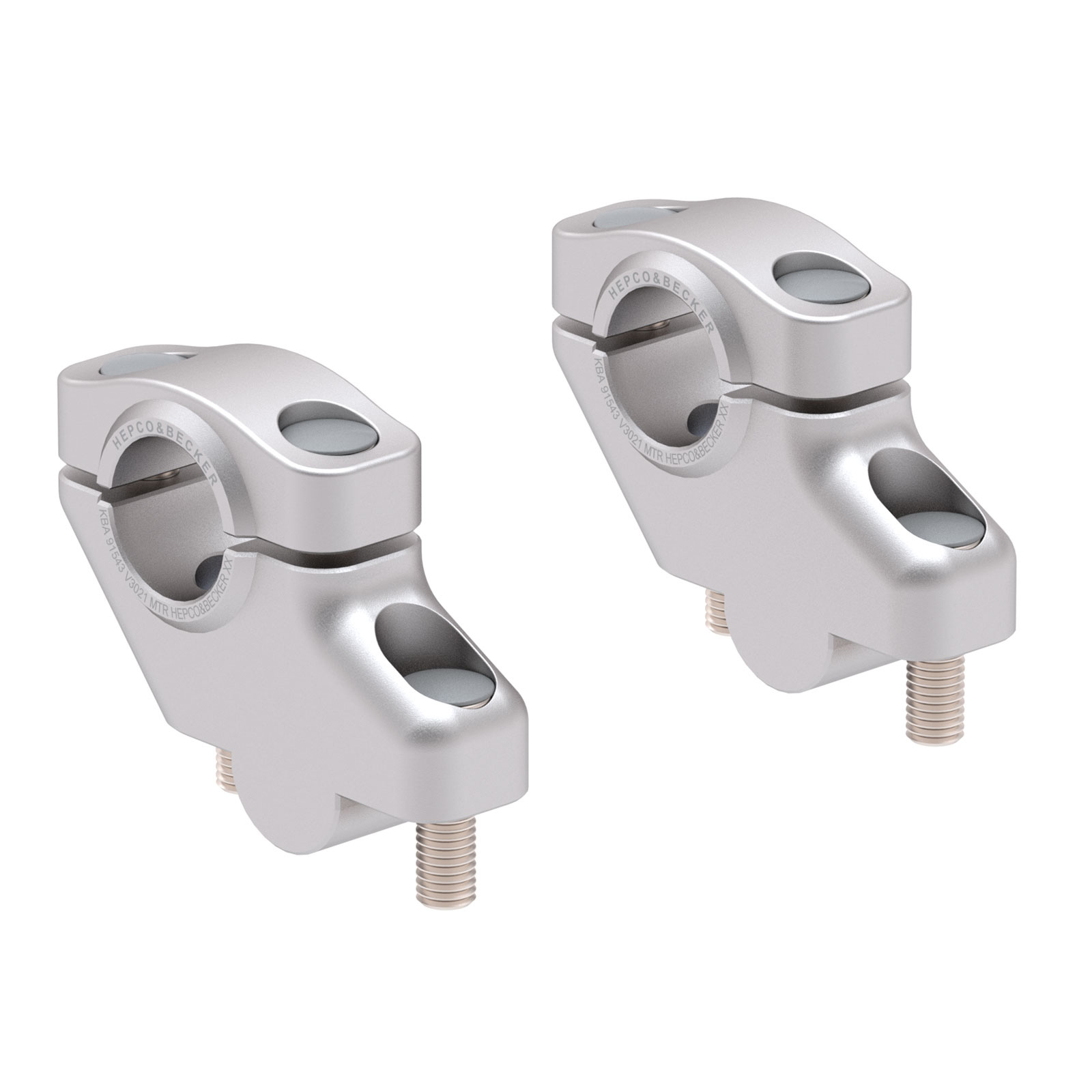 Hepco & Becker Lenkerverlegung 30/21mm silber für Royal Enfield Bear 650 - Motorradteile & Ersatzteile - Lenker, Griffe & Hebel
