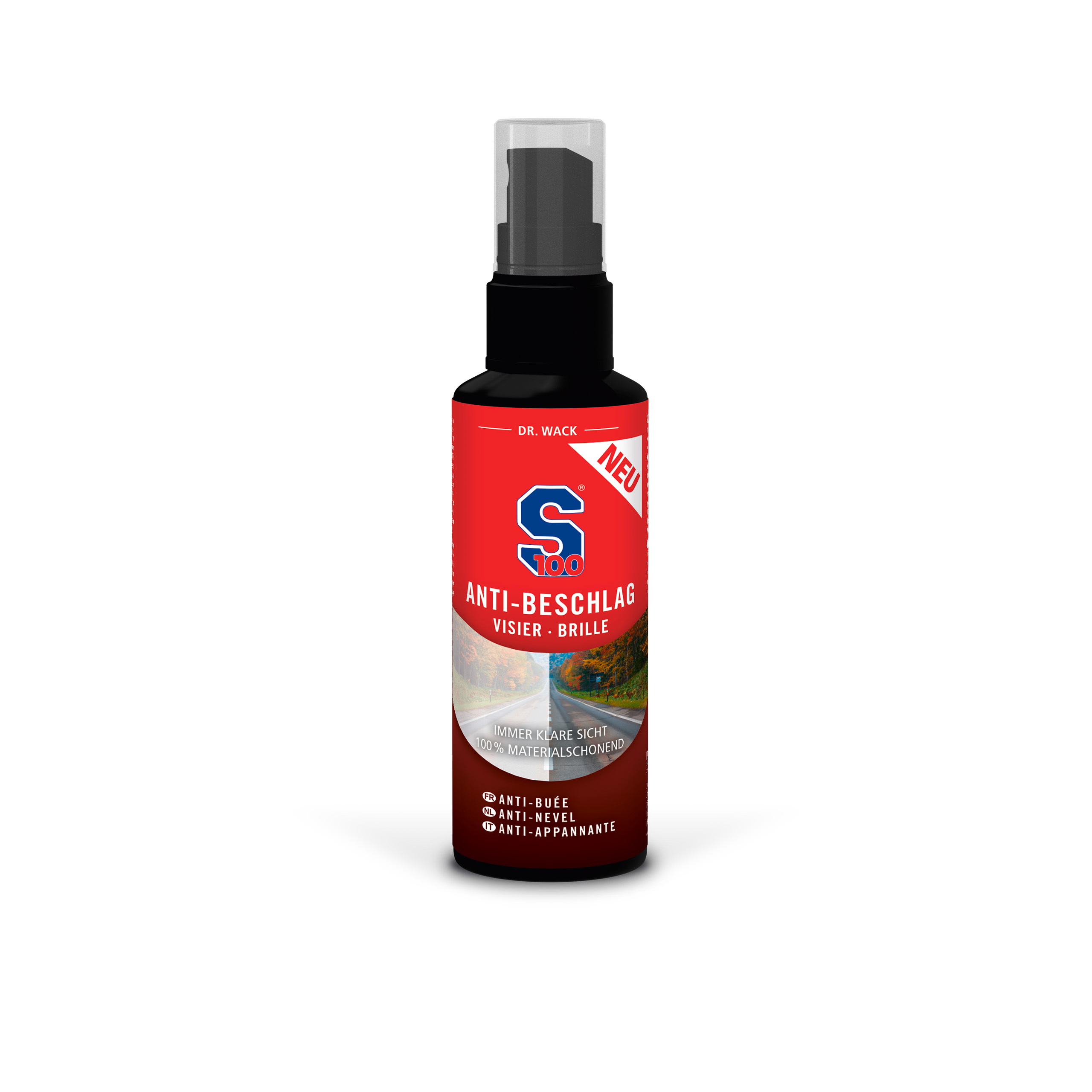S100 Anti-Beschlag 100 ml inkl. Mikrofasertuch - Motorradzubehör - Reinigung & Pflege