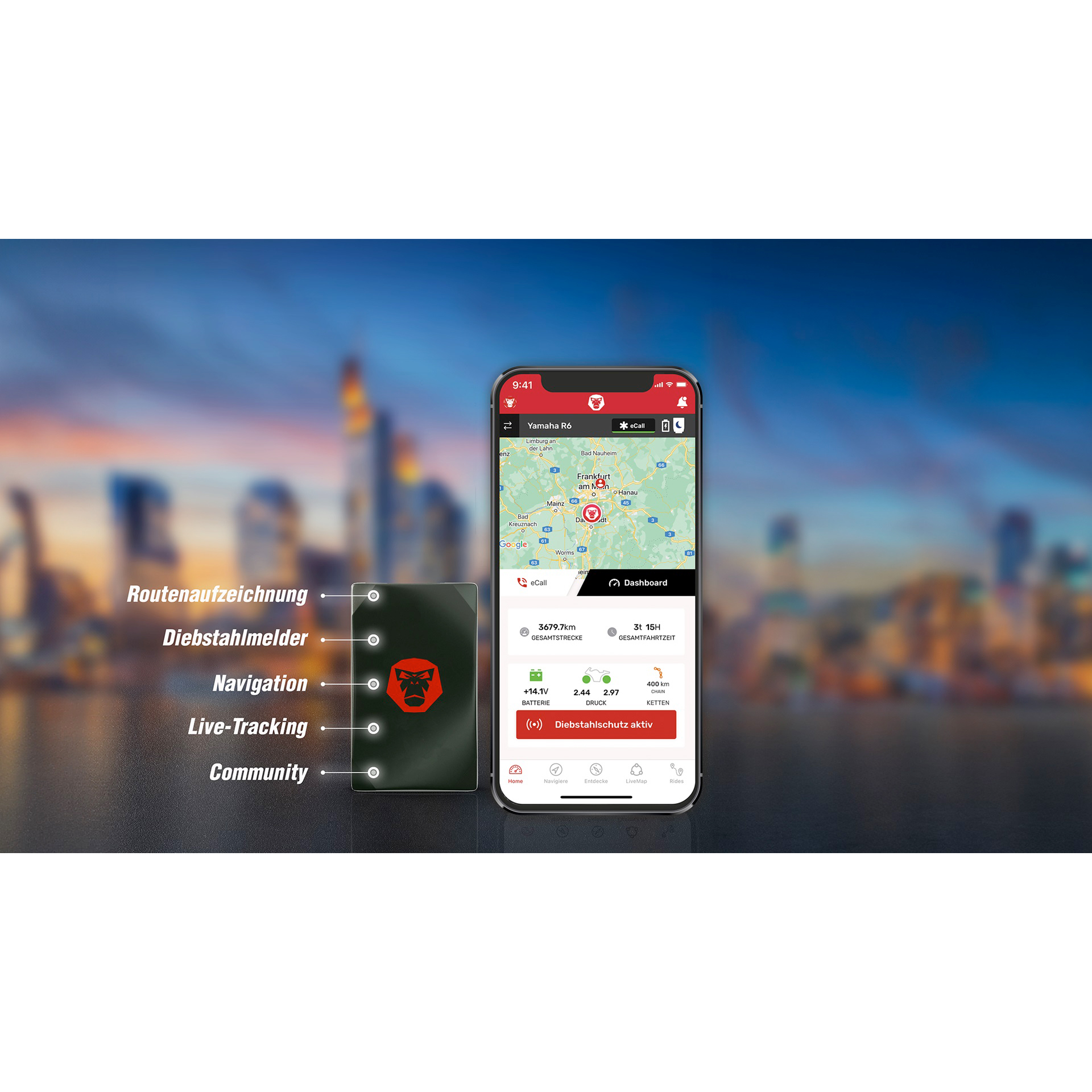 RideLink WingMan 4G - Motorradzubehör - Diebstahlschutz