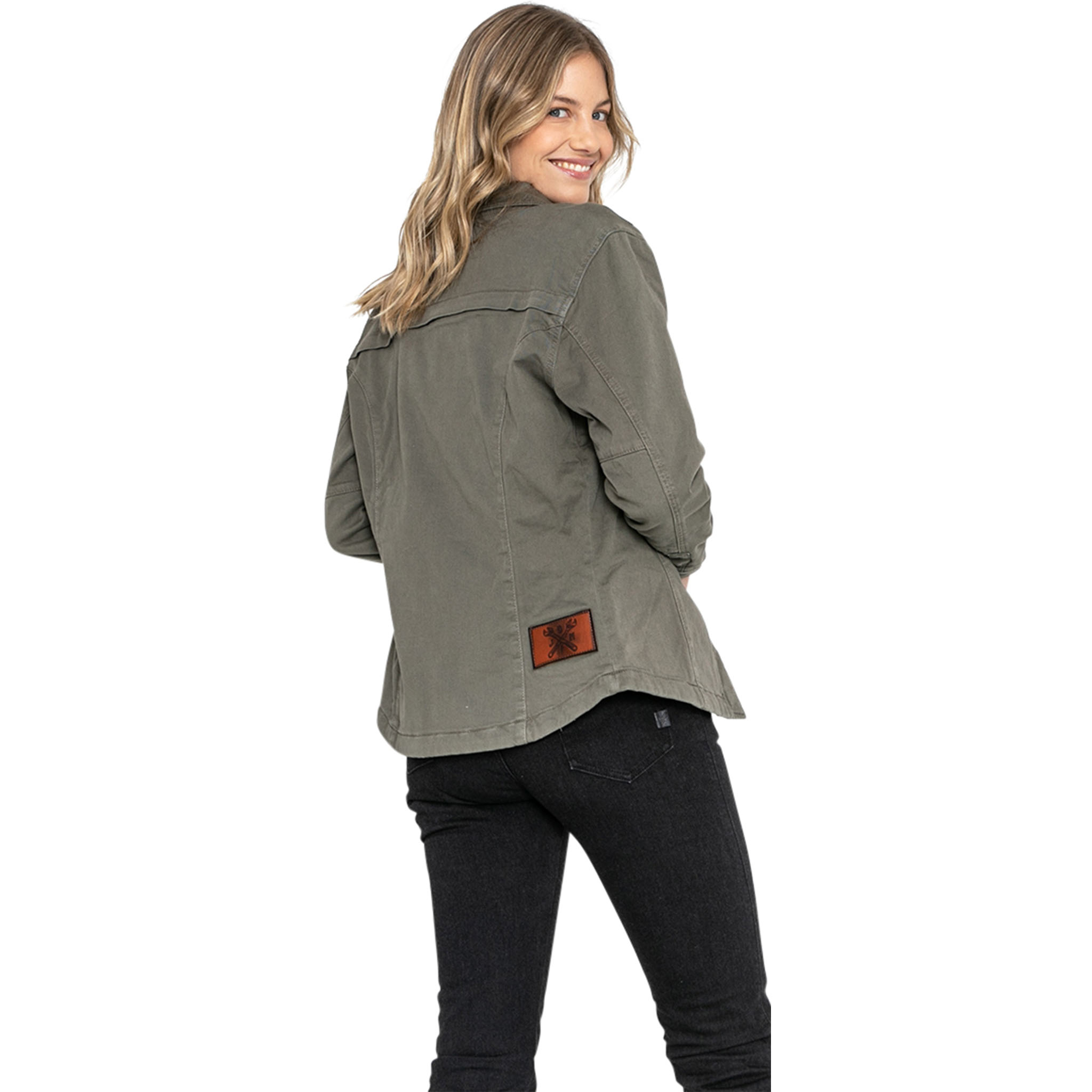 John Doe-Damen Motoshirt Hemd olive-2013821999026