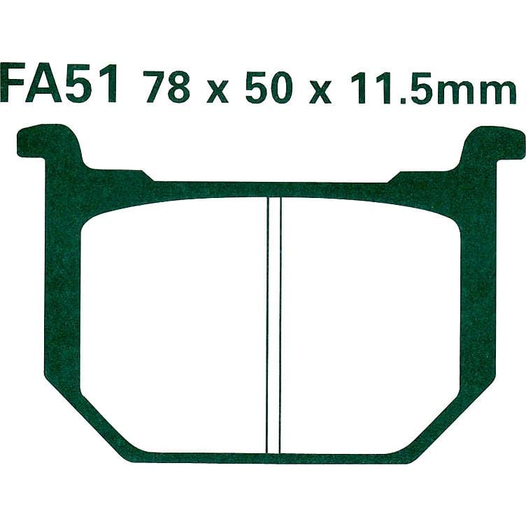 Hi-Q Bremsbeläge organisch FA051 78x50x11,5mm - Motorradteile & Ersatzteile - Bremsen