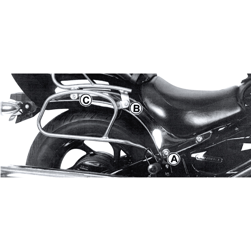 Hepco & Becker Packtaschenhalter chrom für Suzuki M 800 Intruder - Motorradzubehör - Motorradgepäck
