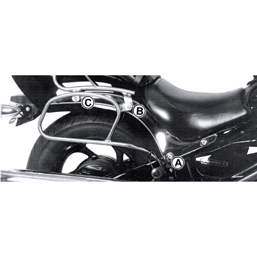 Hepco & Becker Packtaschenhalter chrom für Suzuki M 800 Intruder - Motorradzubehör - Motorradgepäck