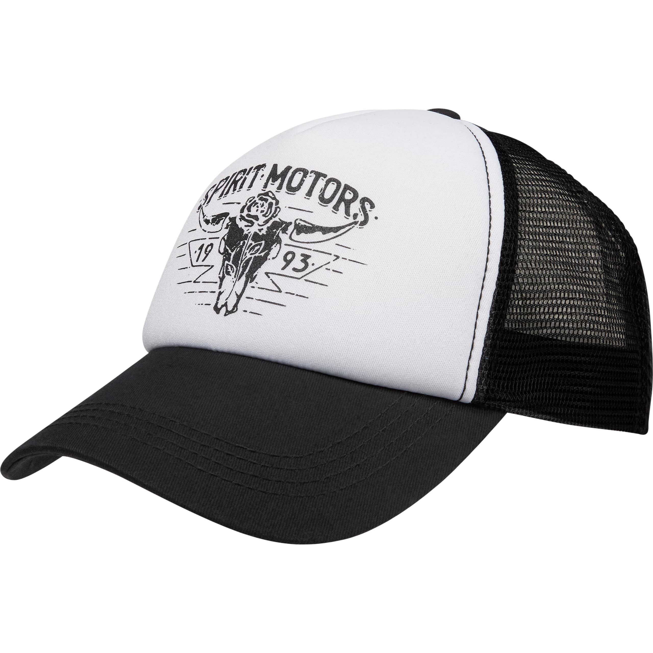 Spirit Motors-Nativ Kim Trucker Cap schwarz/weiß-8020961999004
