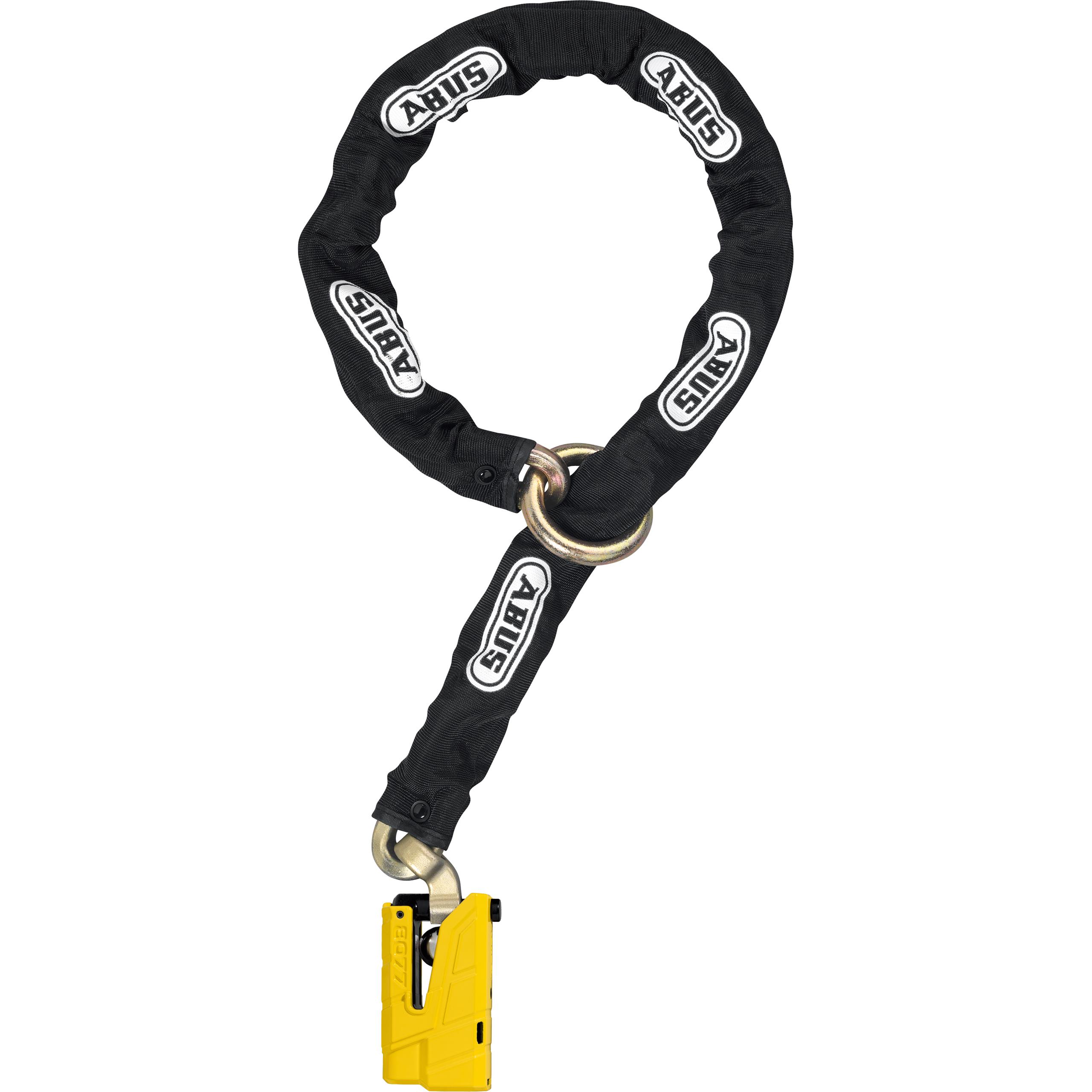 ABUS Schloss-Ketten-Kombi Granit Detecto 8077 12KS120 yellow loop - Motorradzubehör - Diebstahlschutz
