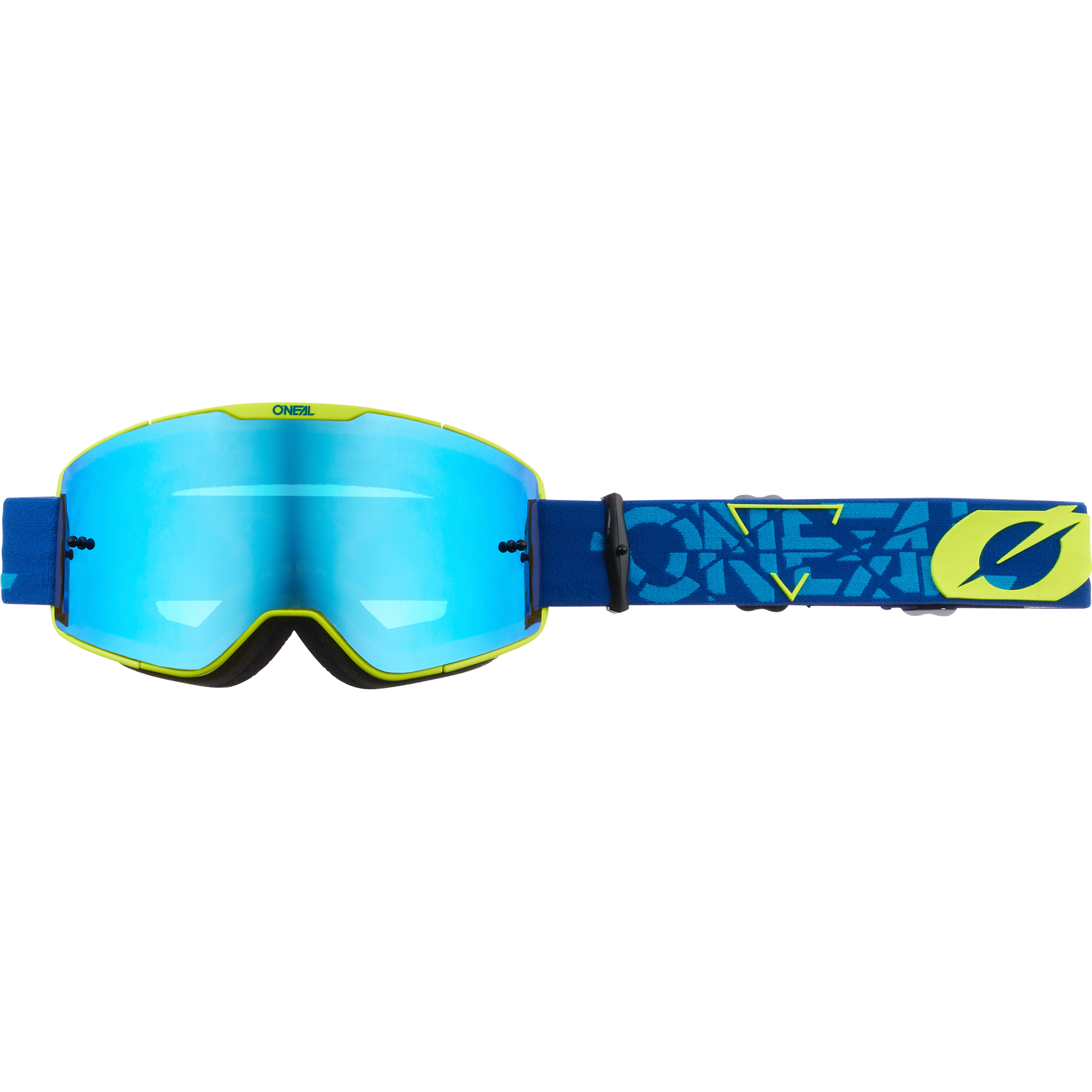 O'Neal-B-20 Flat Crossbrille Strain V.22 blau/neongelb/blau-4504931999063