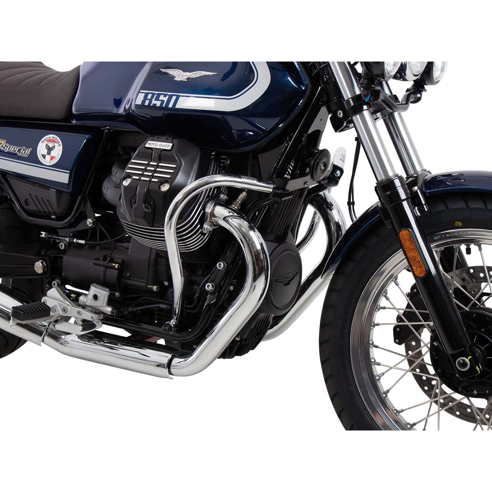 Hepco & Becker Sturzbügel chrom für Moto Guzzi V7 850 2021-2024 - Motorradteile & Ersatzteile - Anbauteile