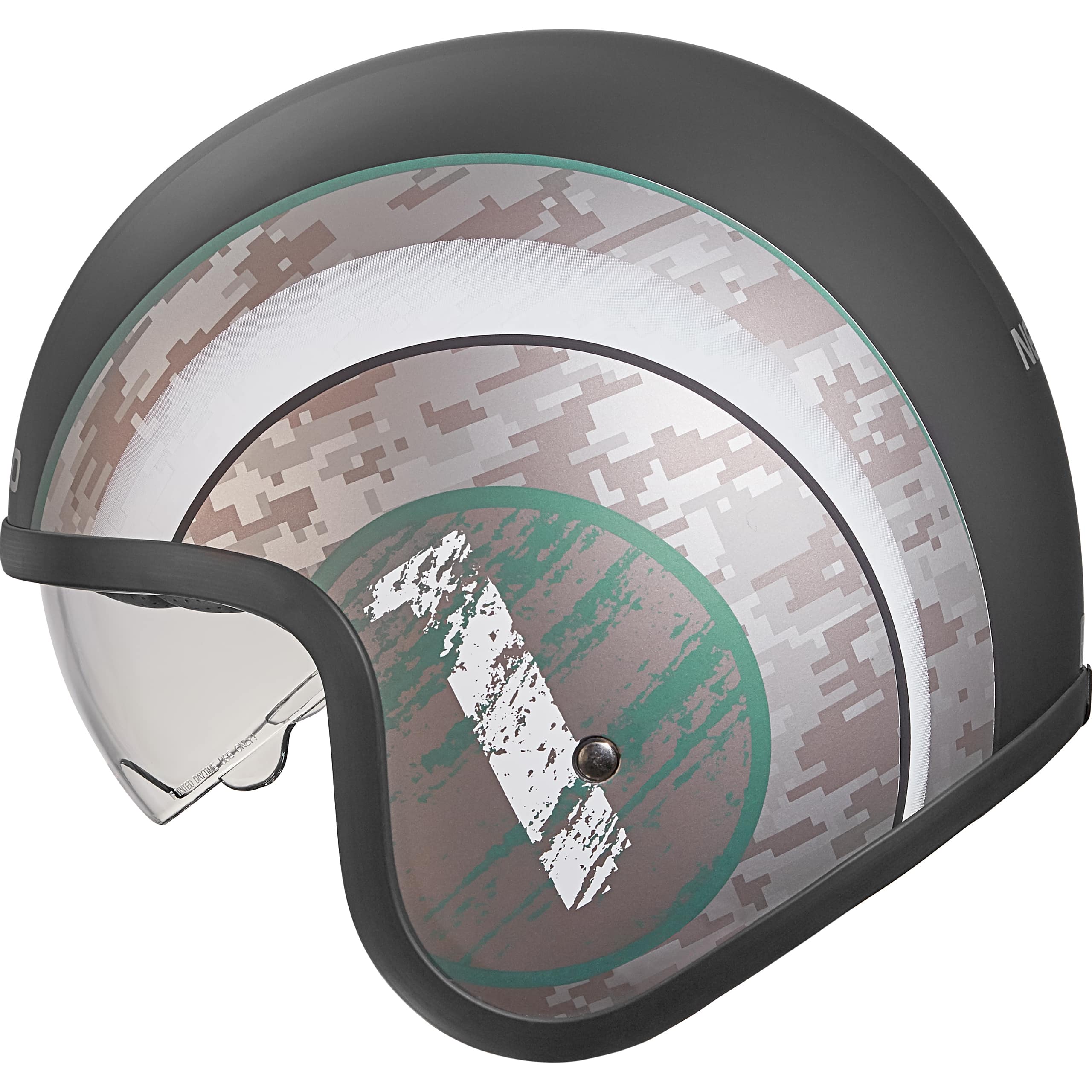 Nexo-Jethelm Urban Style Camo Grau/Grün Dekor #20 XS-4901441999064007