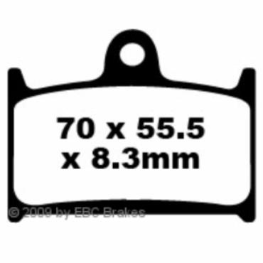 Hi-Q Bremsbeläge Sintermetall FA236HH 70x55,5x8,3mm - Motorradteile & Ersatzteile - Bremsen
