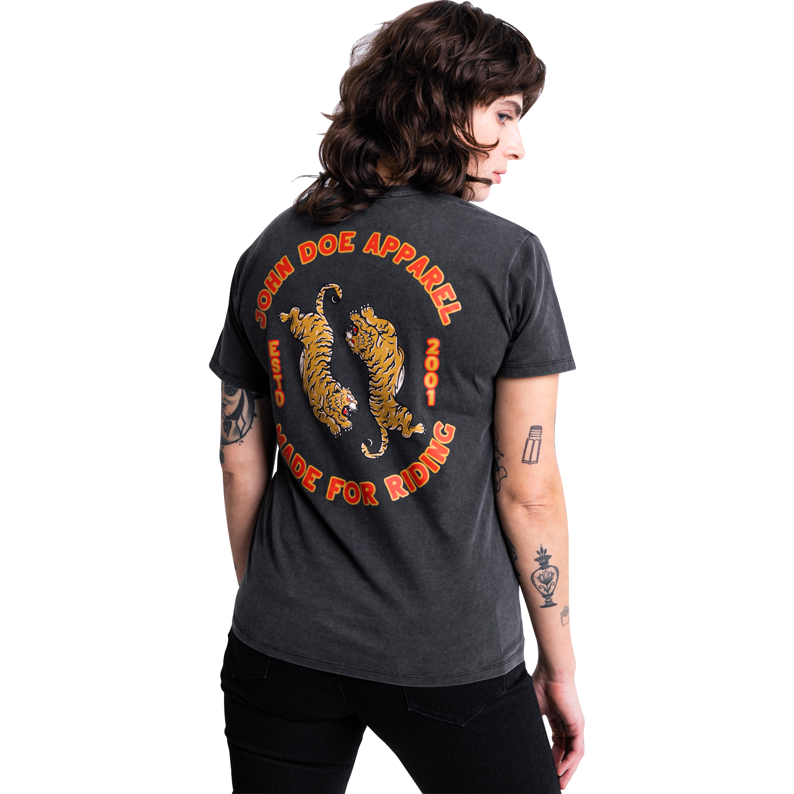 John Doe-T-Shirt Damen Tiger II Fade Out schwarz-8021321999001