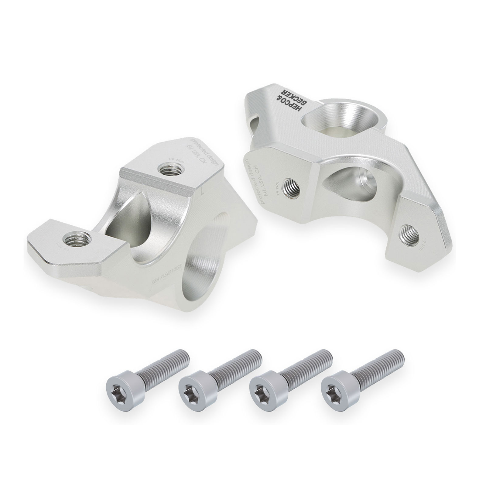 Hepco & Becker déport de guidon 30/33mm argent pour BMW R 1300 GS