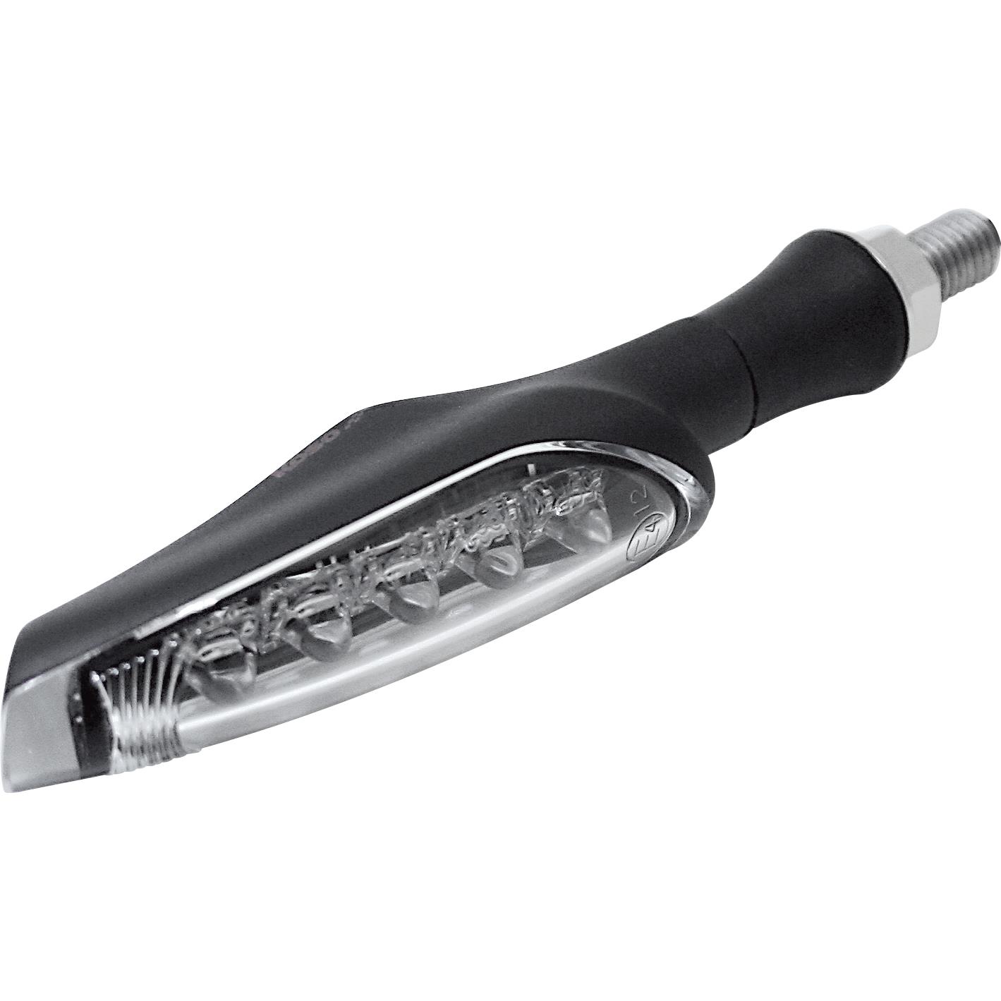 Koso-LED Blinker Metall M8 schwarz, klares Glas-5705351020000750