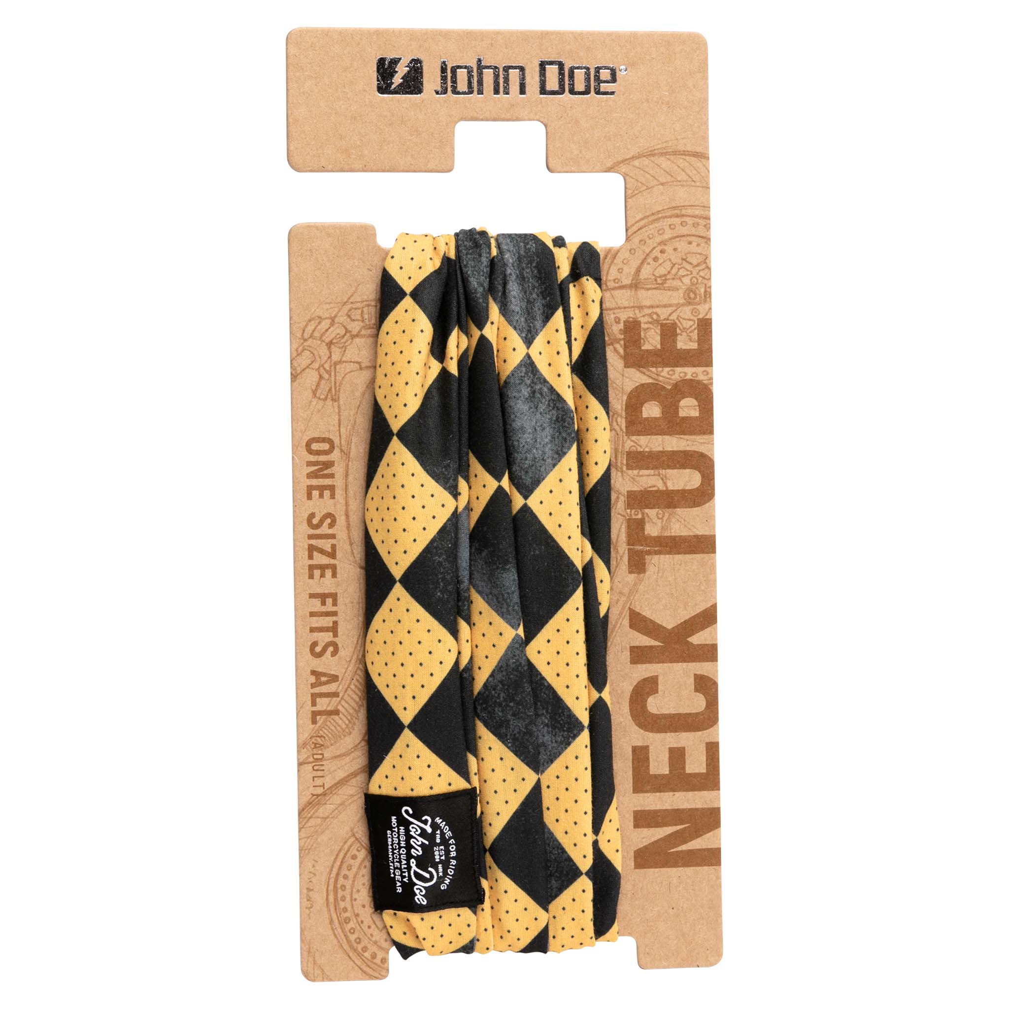 John Doe-Tube Race Flag Halstuch gelb/schwarz-0000495999056