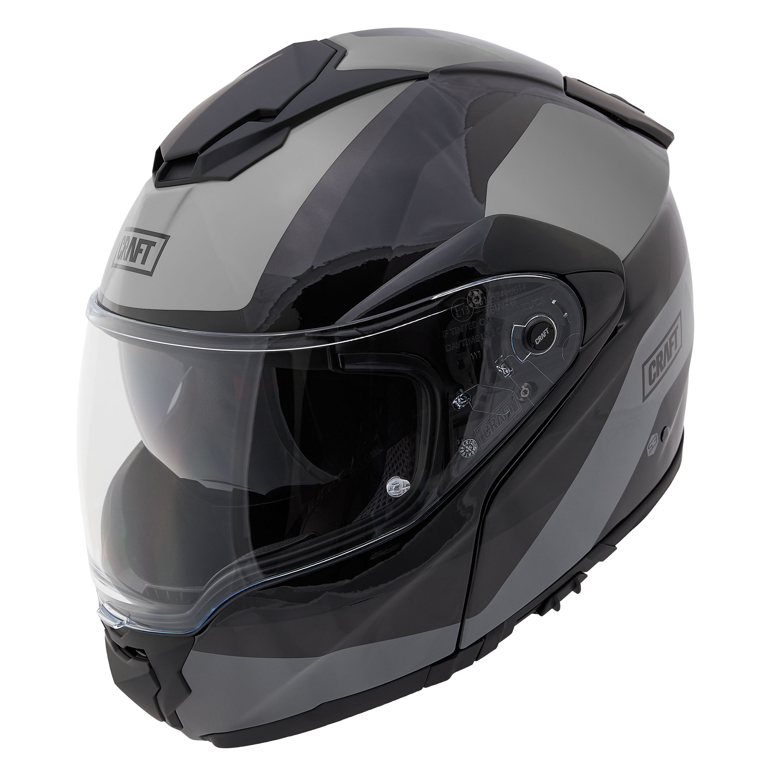 Craft-Fiberglas Klapphelm Tour Silber Dekor #26 M-4701271999053009