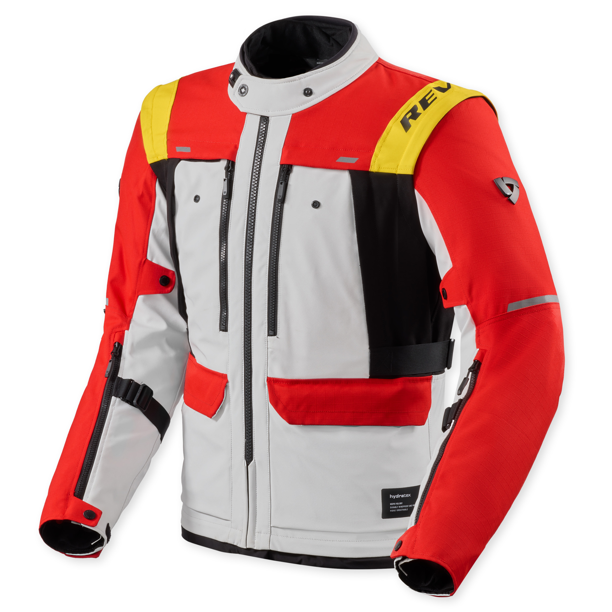 REV'IT! Offtrack 3 H2O Jacke rot/weiß S - Motorradbekleidung - Touring Motorradbekleidung