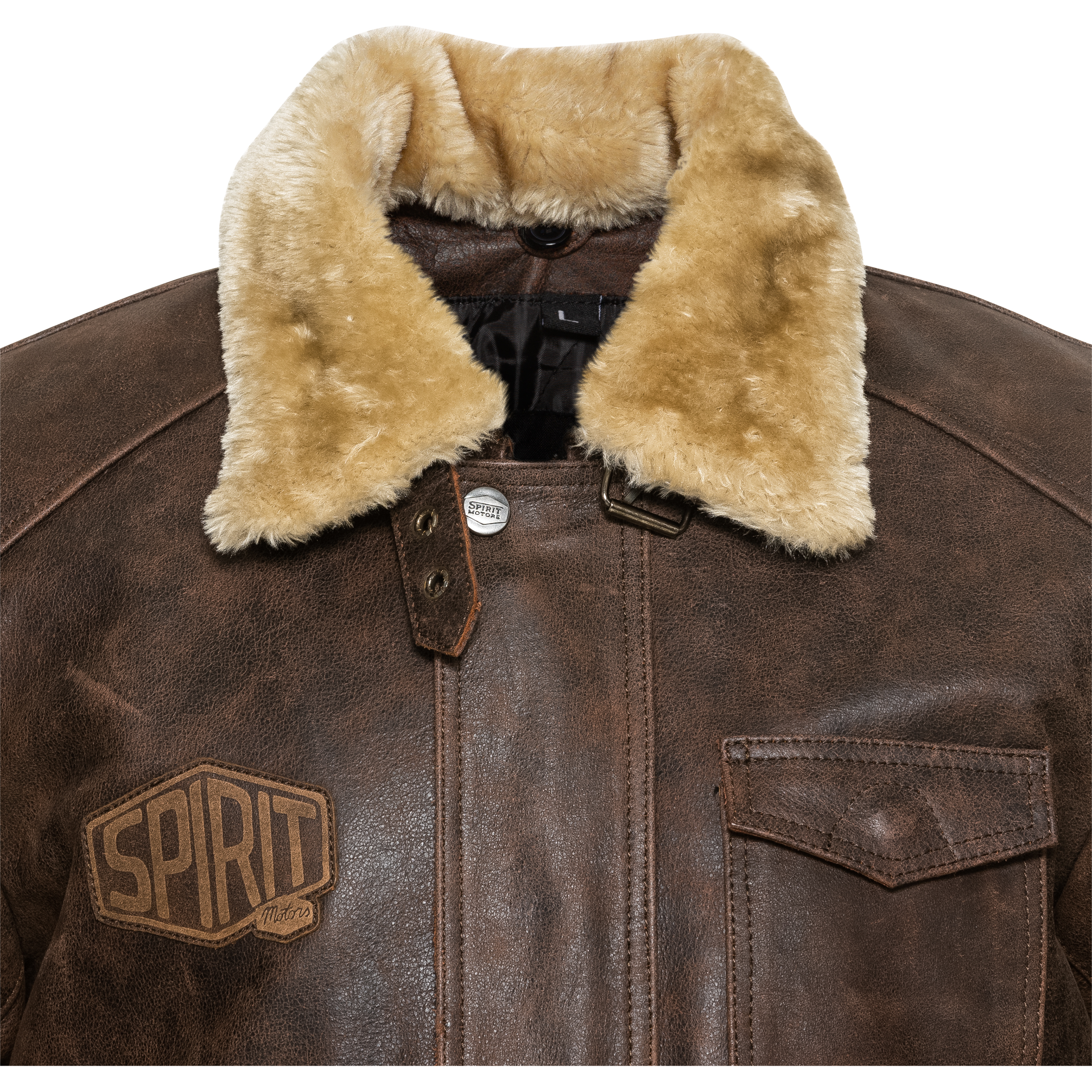Spirit Motors-Antik Lederjacke 5.0 braun L-1005801999006010